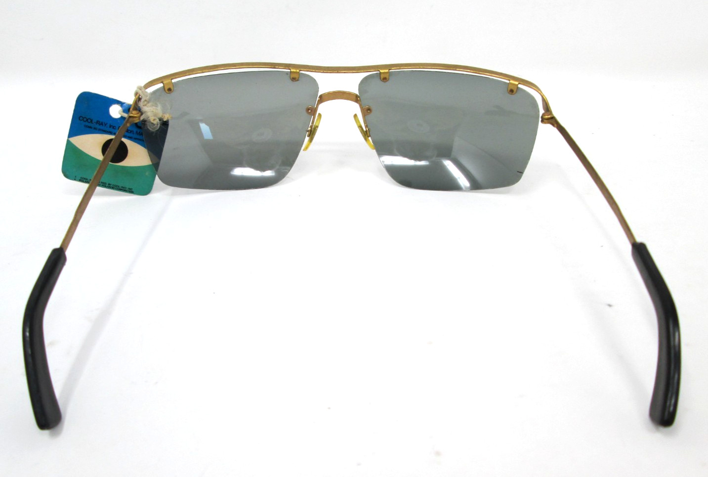 Vintage 1950s Cool Ray Polaroid Sunglasses Aviator Gold Frame No 987