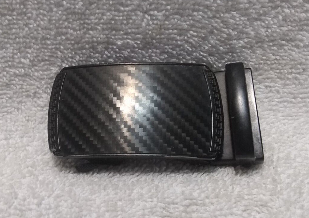Black Clamp Latch Dress Buckle Hatch Pattern Great Condition
