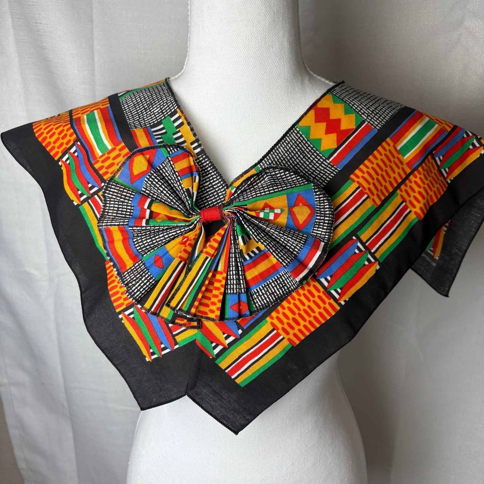 Colorful Handmade Collar with a BowTie One Size Fits Most