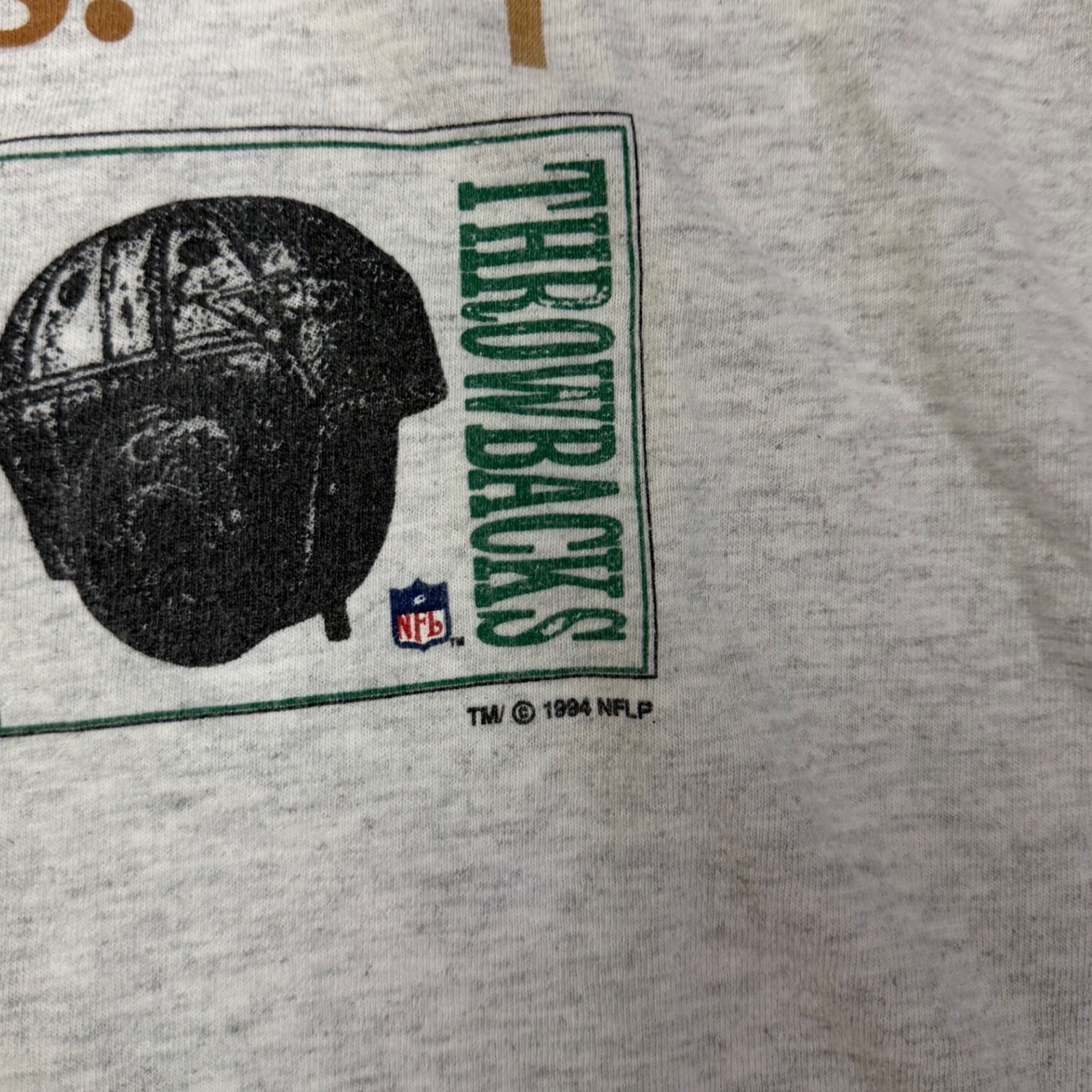 Vintage 1994 NFL Bart Starr Green Bay Packers Throwbacks T-Shirt Grey XL 90s