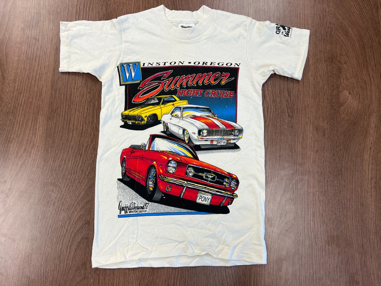 VINTAGE CLASSIC CAR SHOW CRUISE YOUTH SHIRT M GRAFFITI WEEKEND ART SINGLE STITCH