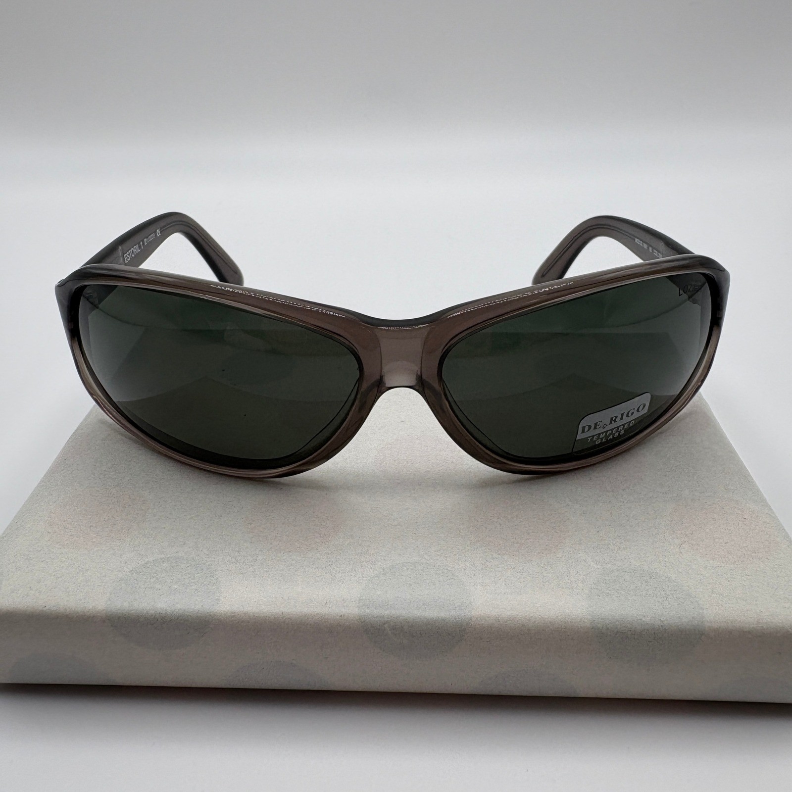 Lozza Estoril 1651/65/705 Vintage Oversize Charcoal Gray Sunglasses Italian Made