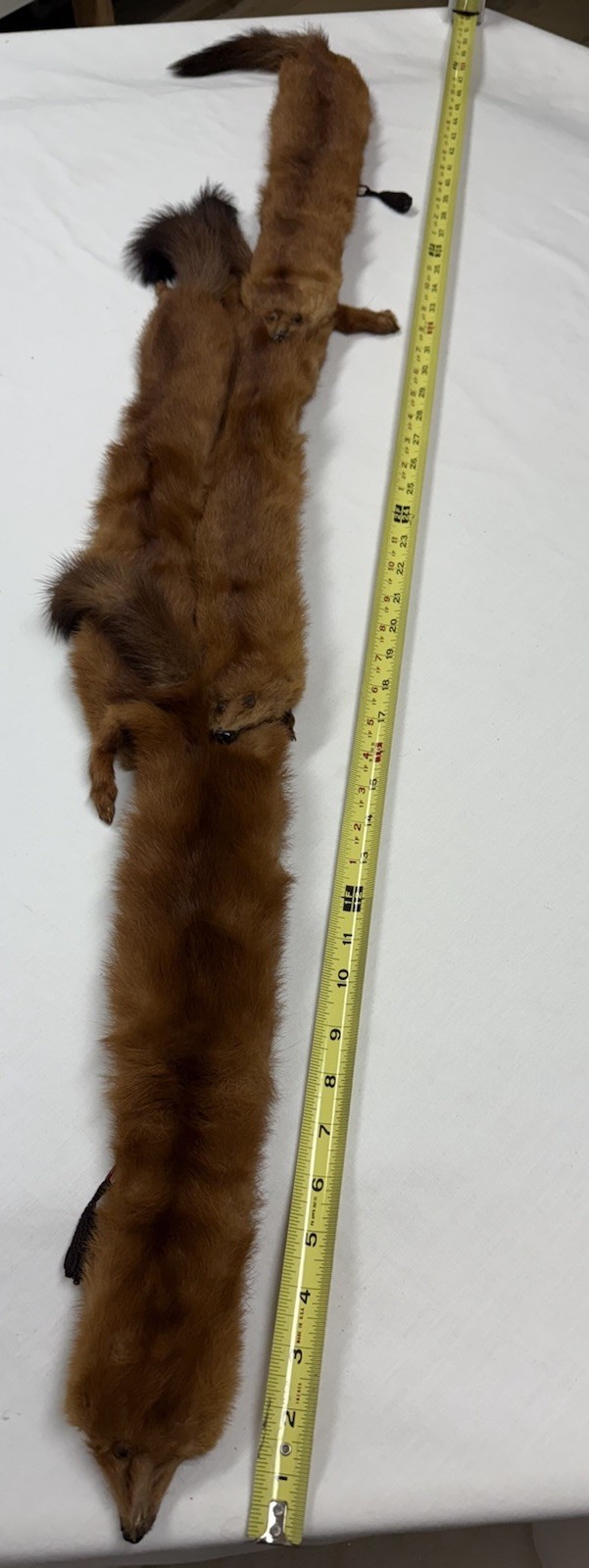 4 Full Body Sable Brown Mink Wrap Collar Scarf 54.5″
