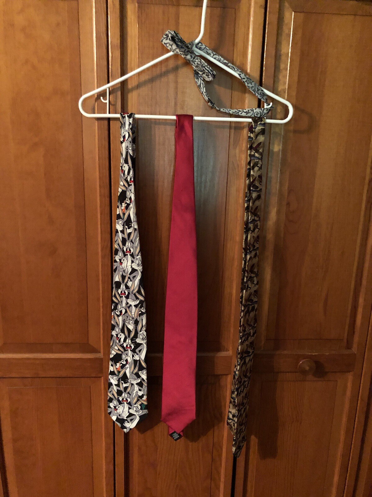 3 Neckties – Vintage – J Garcia 1996, Van Heusen, and Bugs Bunny 1993 + bow tie