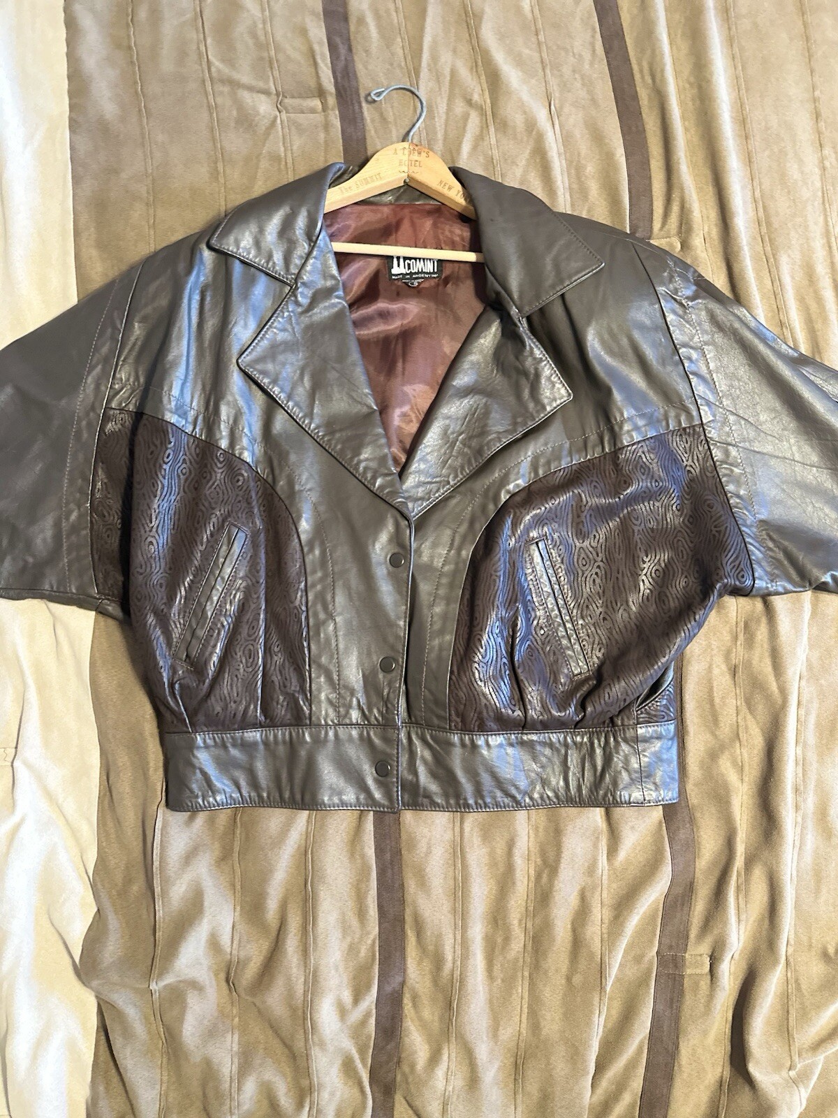 90s Vintage Comint Genuine Leather Jacket for Women