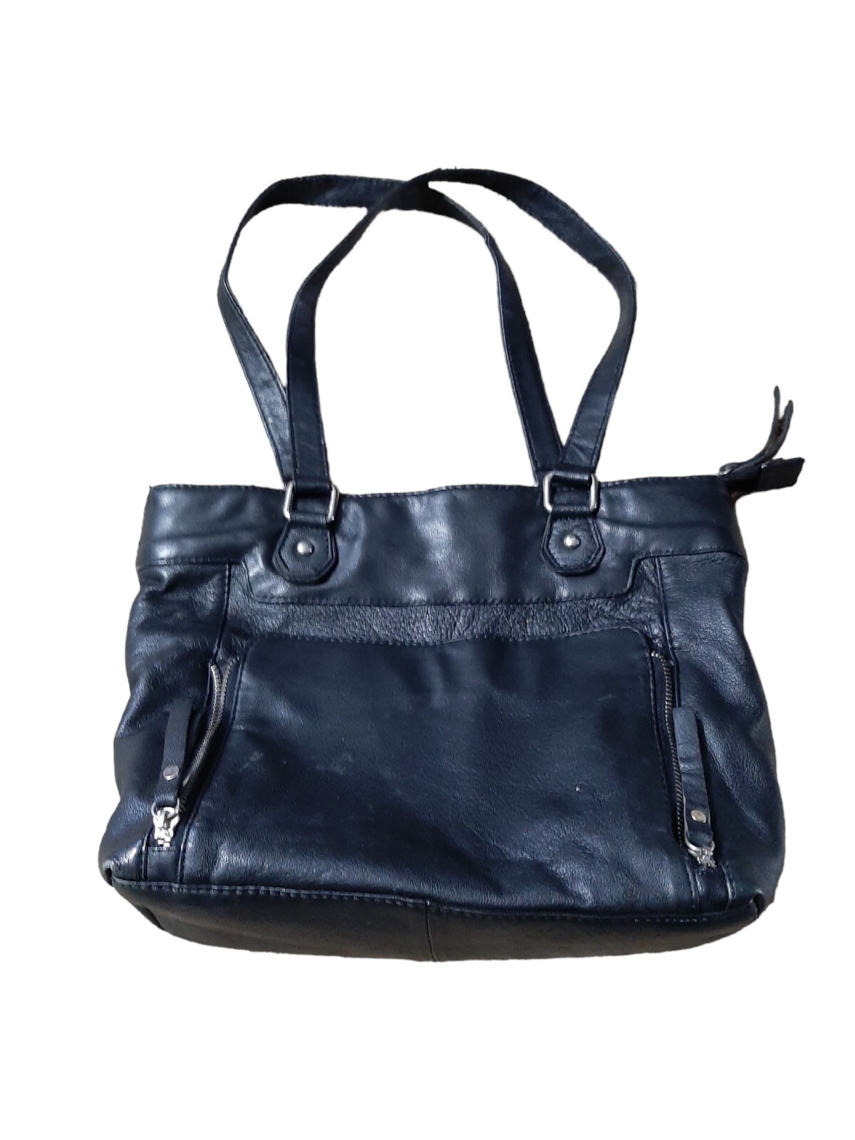 Great American Leatherworks Medium Black Double Strap Shoulder Bag Pre-Owned