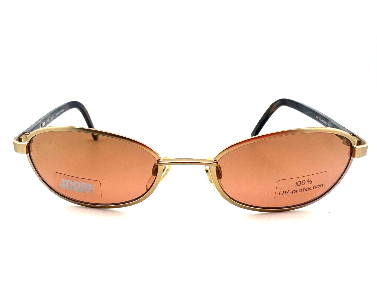 VINTAGE JOOP! SUNGLASSES OVAL ORANGE LENS AND THIN GOLD FRAME Y2K 8716-600 130