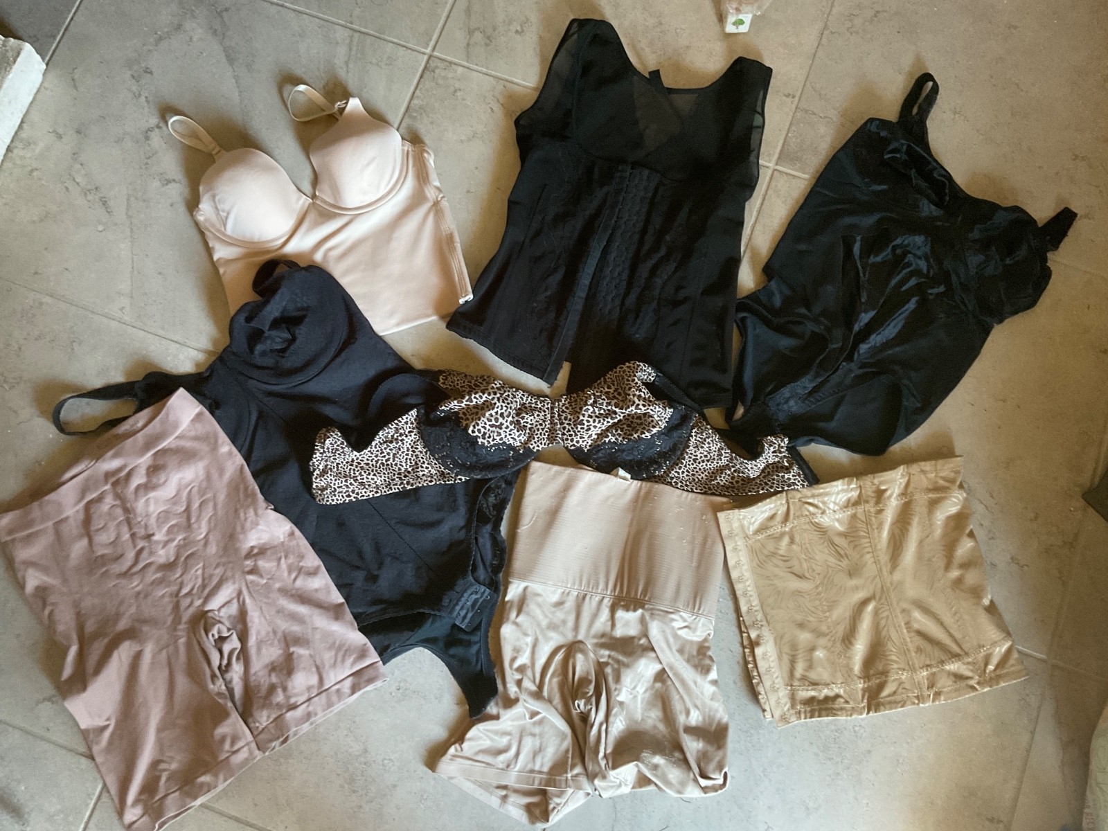 Vintage Lot of 8 Mix Lot Girdles ShapeWear Bra Nylon Spandex All in One Girdles