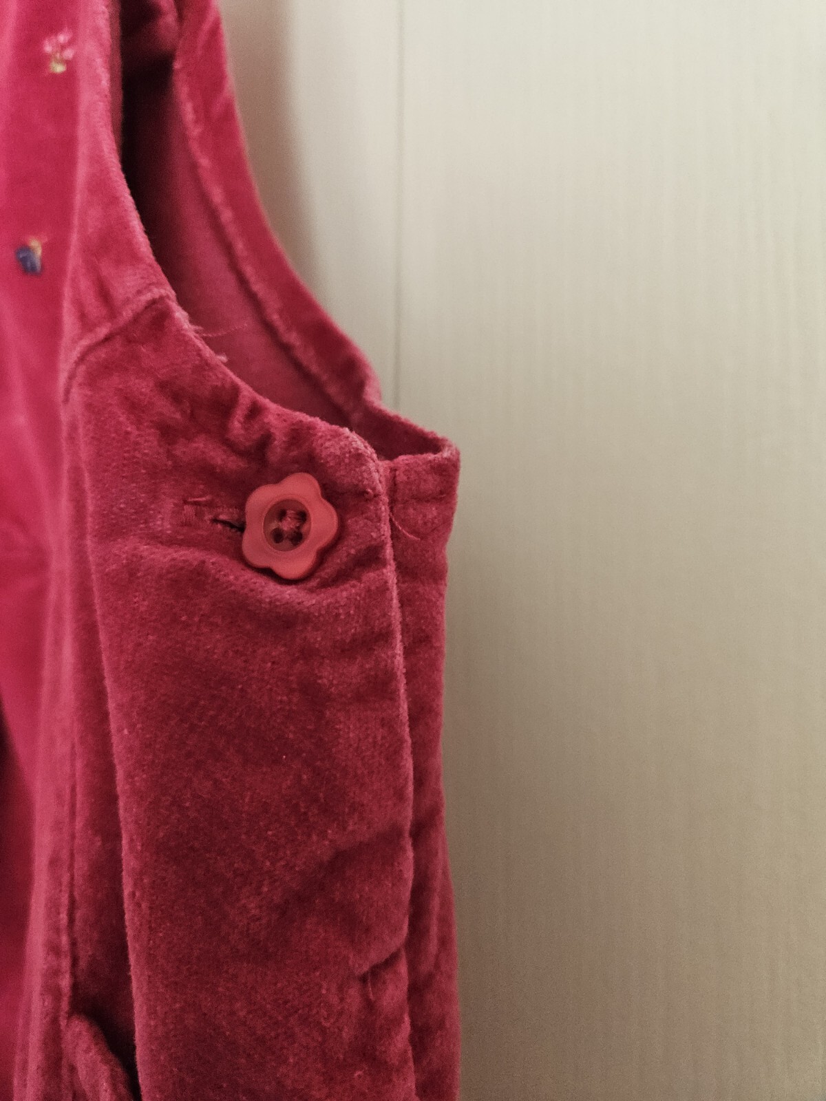 Mckids Vintage Pink Velvet single stitched Embroidered Jumper size 4T