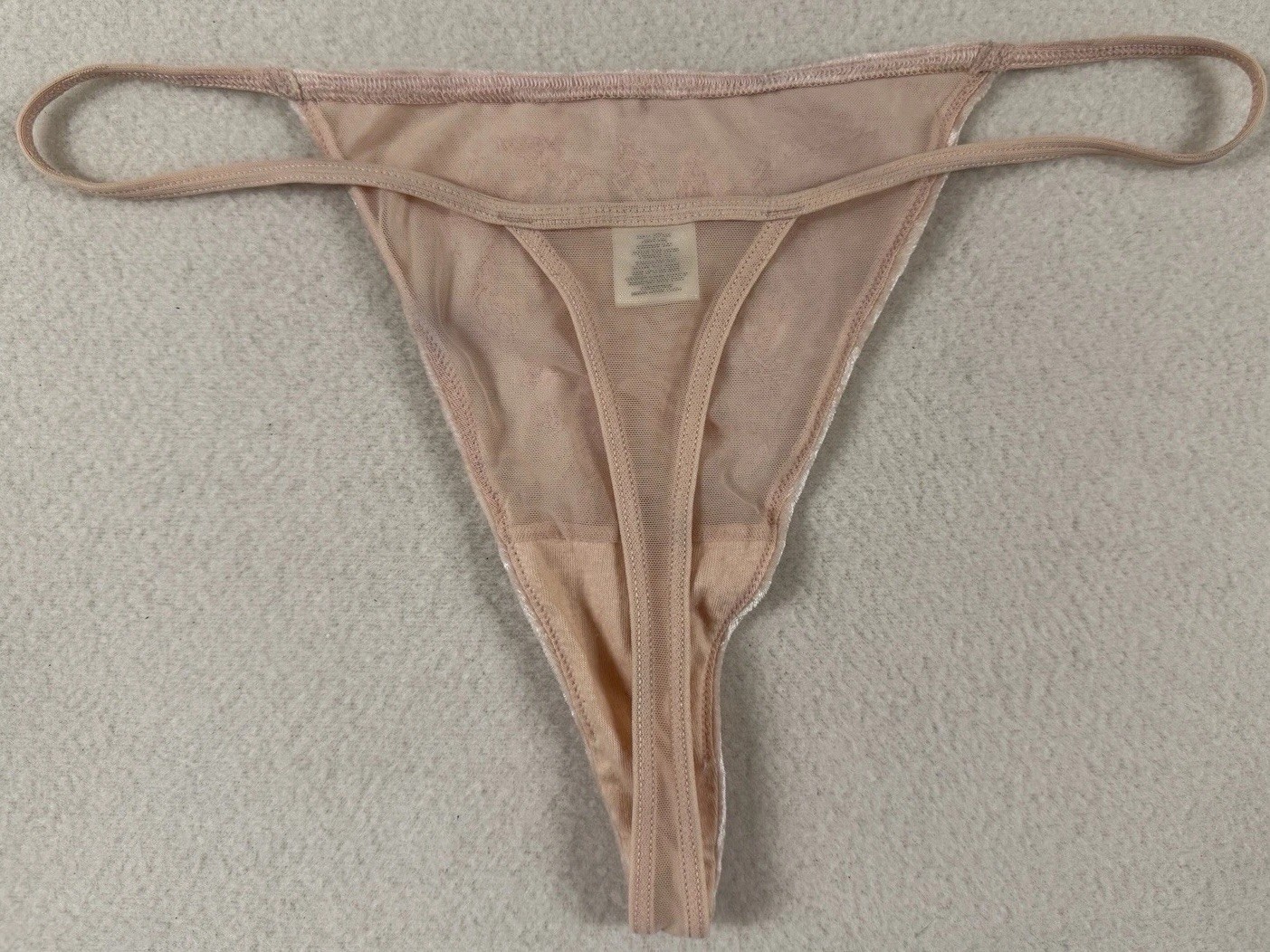 Vtg 90s Y2K Express Panties Beaded Velvet G-String Med