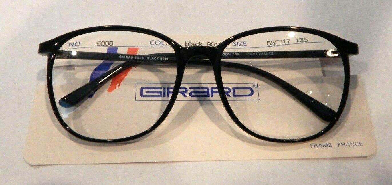 Vintage GIRARD 5006 Black 53/17 P3 Eyeglass Frame New Old Stock #313