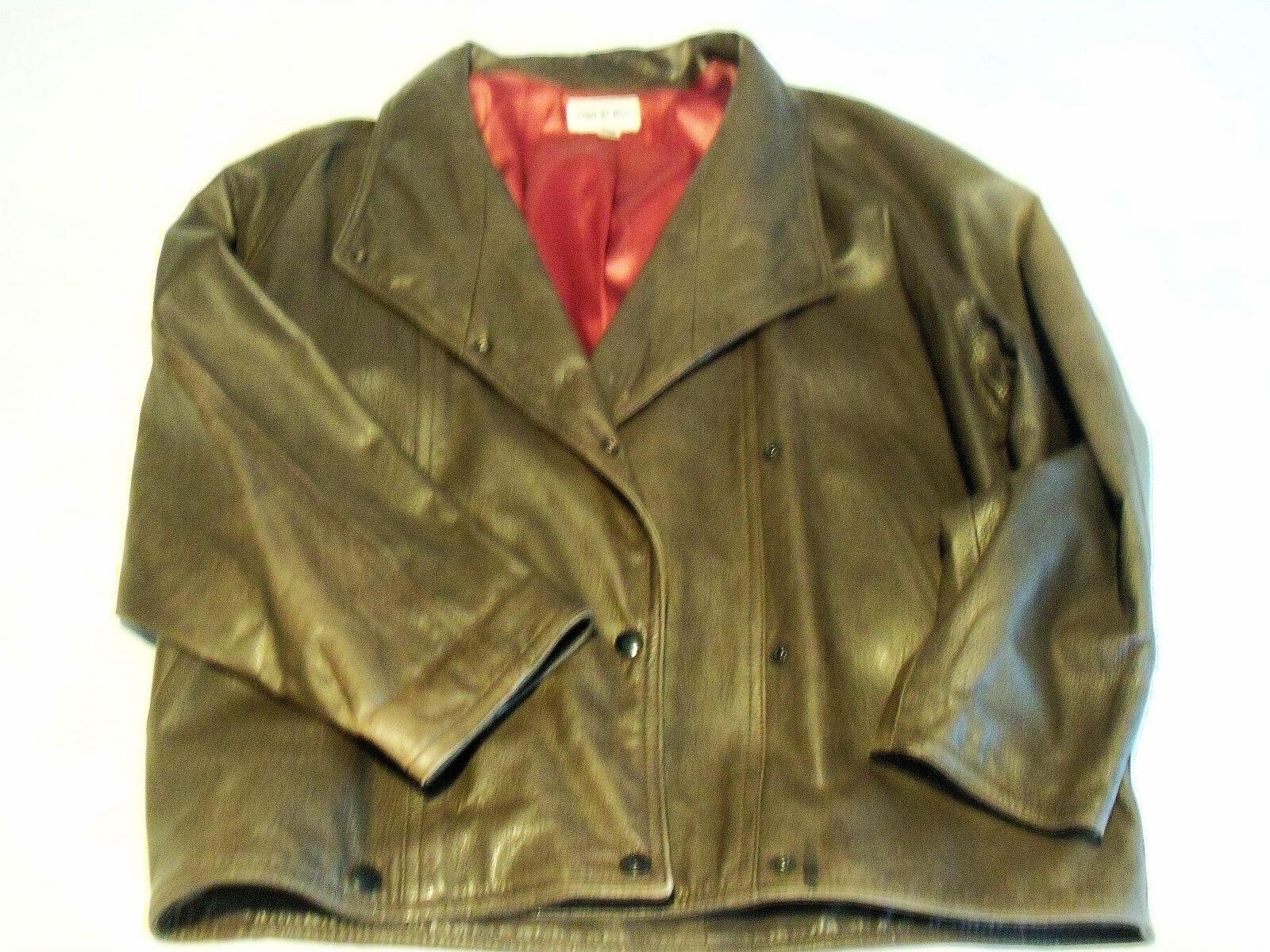 Tannery West Leather Jacket and Skirt Set Brown Vintage 1980’s Size Small