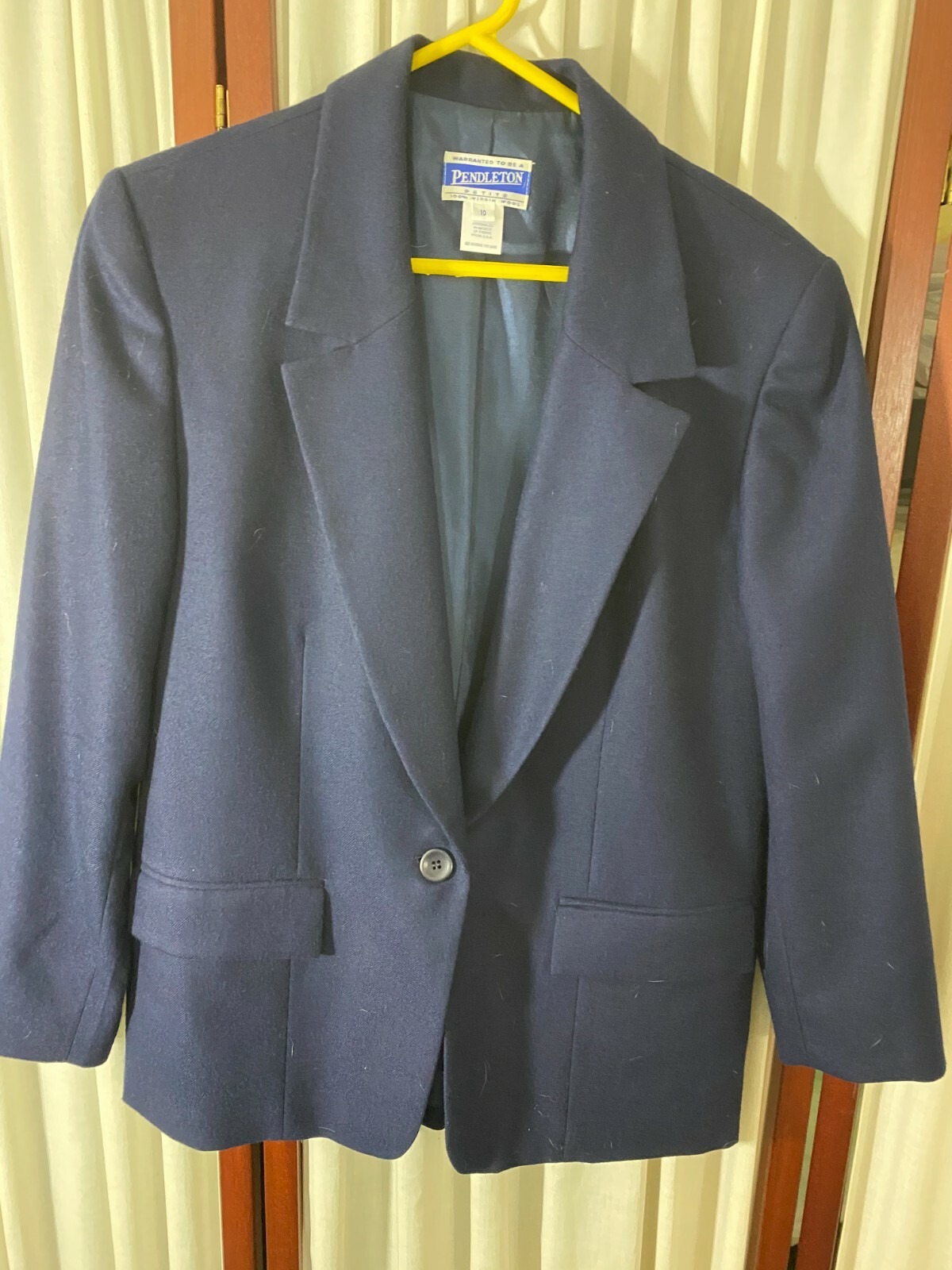 Vintage Pendleton Navy Blue Wool BLAZER- Size 10- VG- CLASSY & CLASSIC- SALE