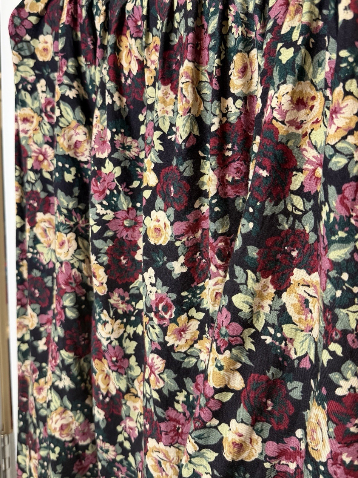 Vintage Matthew & David 2-Piece Skirt Set – Green Floral & Lace – Size 8