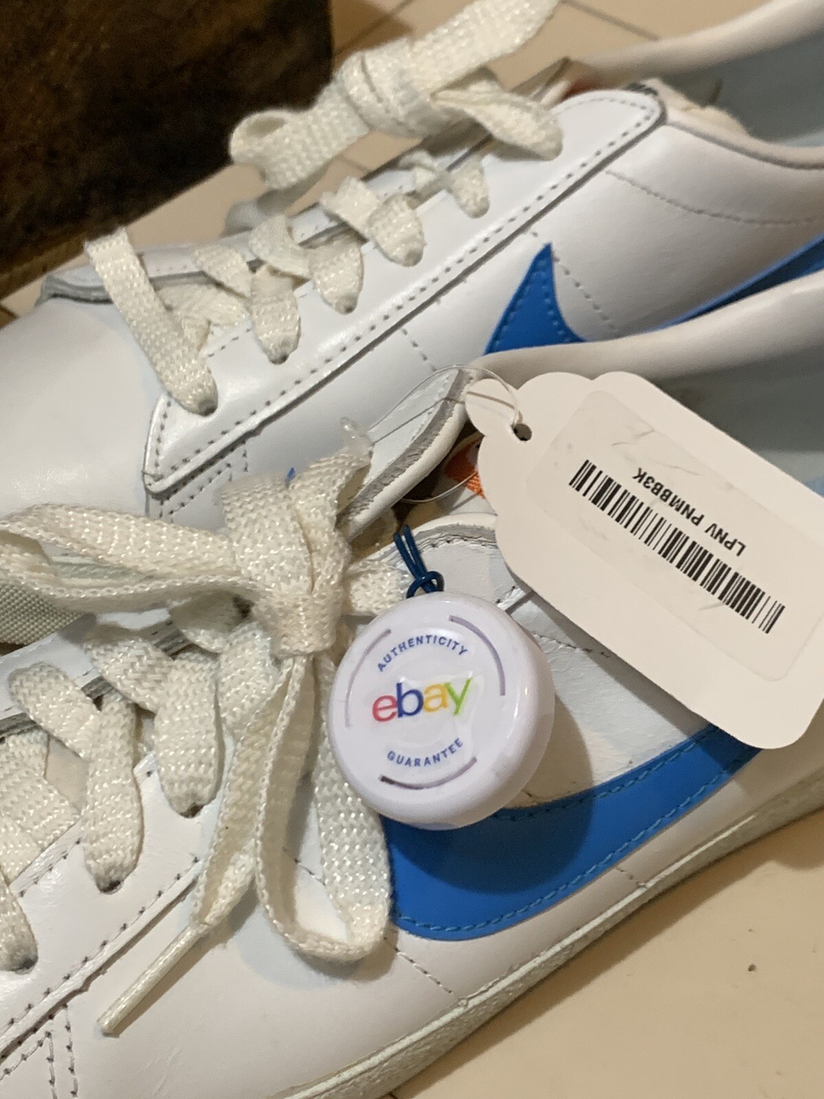 Vintage 80’s Nike Wimbledon Forest Hills White Blue Made In Taiwan Women’s US8.5