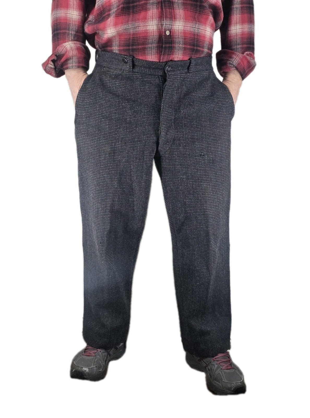 Soo Woolen Mills Pants Men 35×26.5 WWII Heavy Thick Hunting Outdoor 30s 40s READ
