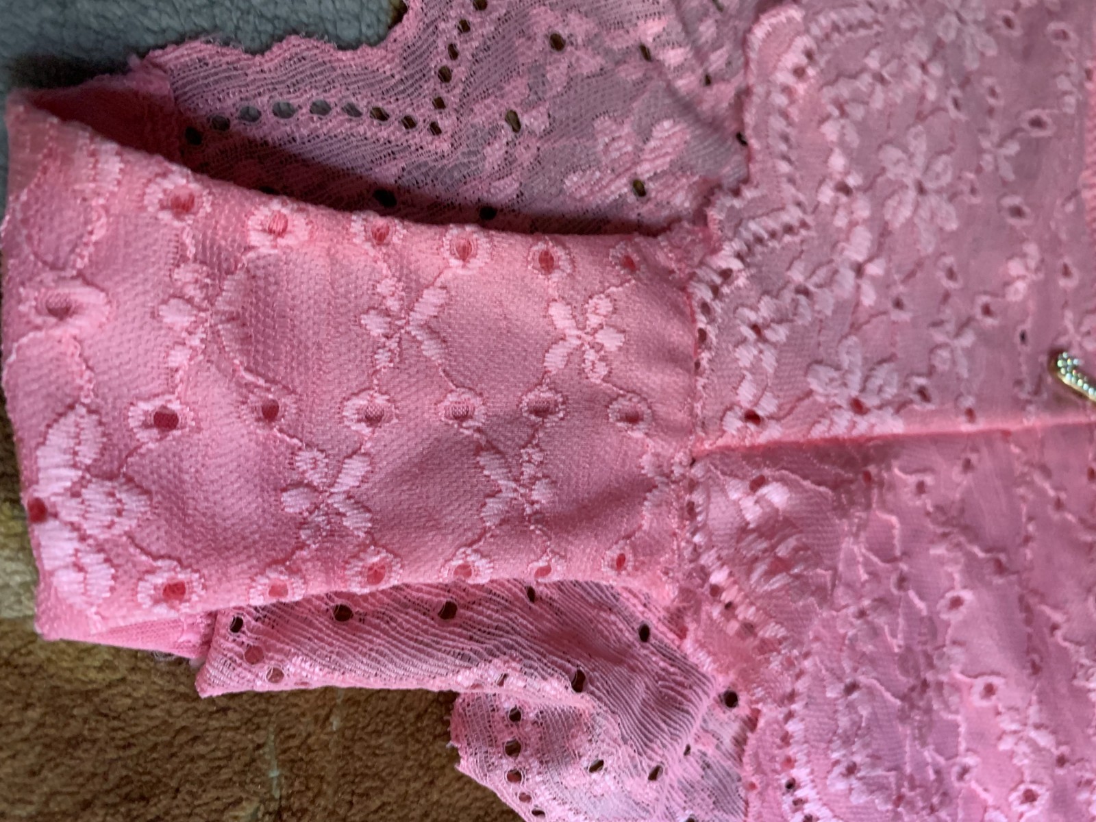 4 Pair Nylon Panties Floral Lace Bikini Size 6 Medium Silky Soft Comfy