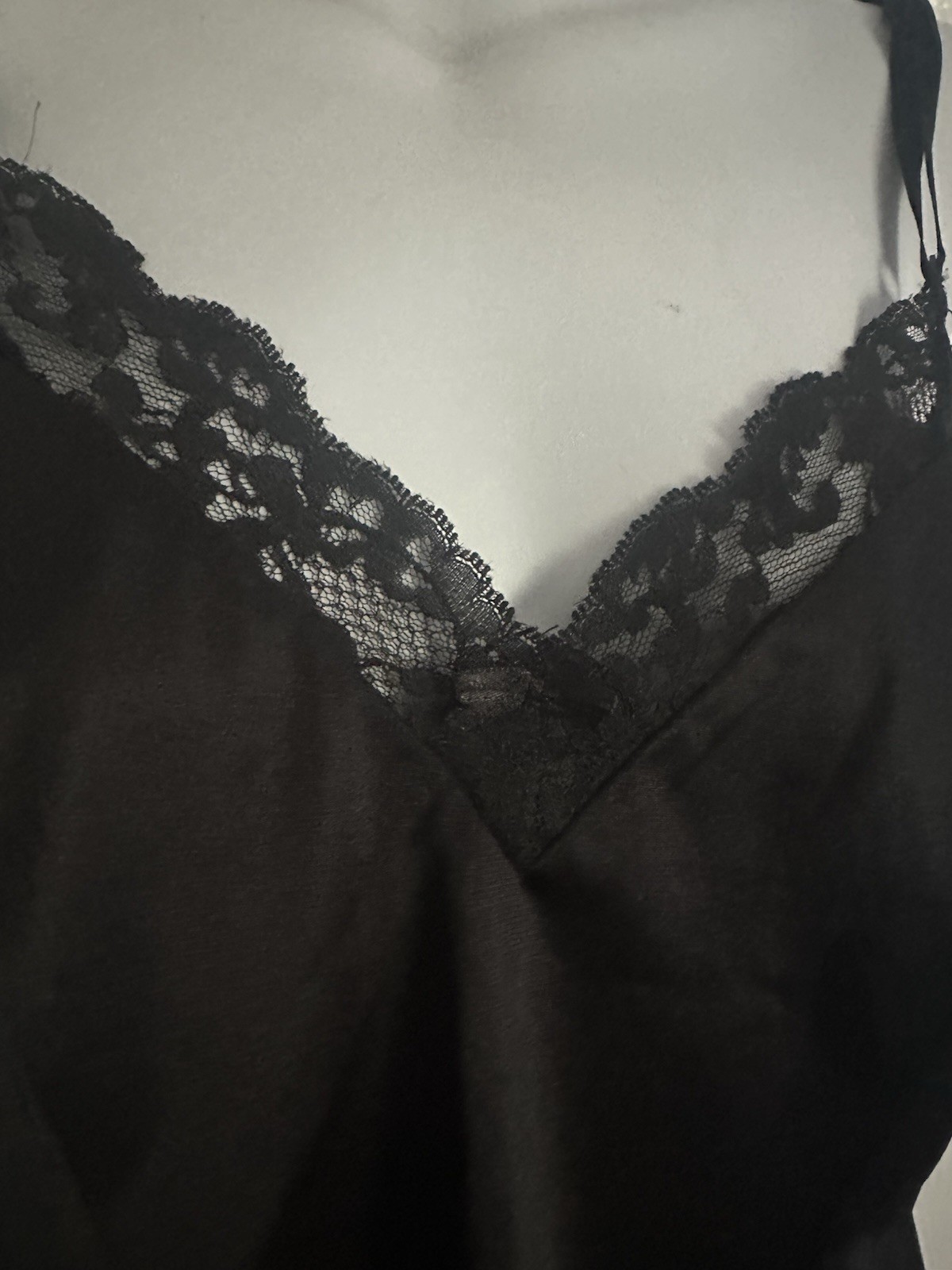 Vintage Maidenform Sweet Nothings Black Cami Size 34 I