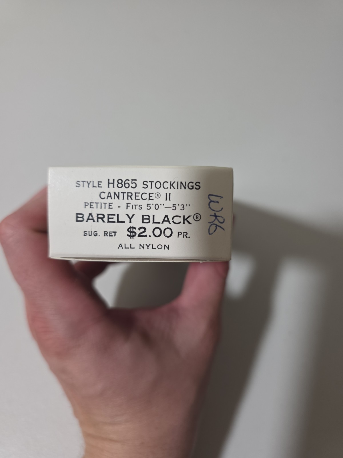 Vintage Hanes Nylons Hip High Cantrece II Barely Black H865 Size Petite