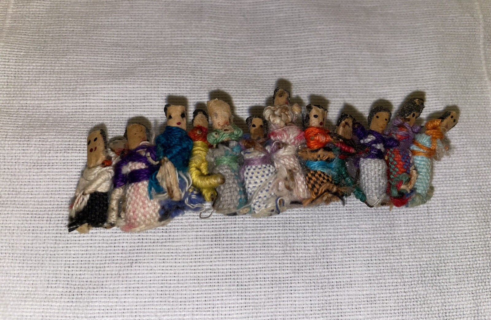 Vintage WORRY DOLL Hair Clip 3 1/2″ Barrette Metal Linked Arms