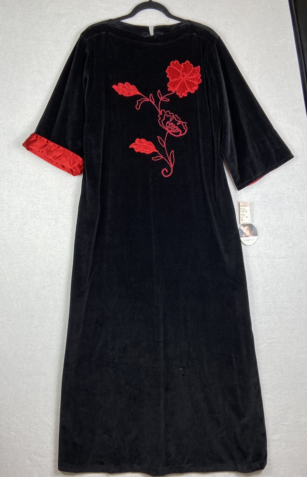 Vintage Rare Olga Designer Collection Maxi Lounge Kaftan Nightgown Hostess Dress
