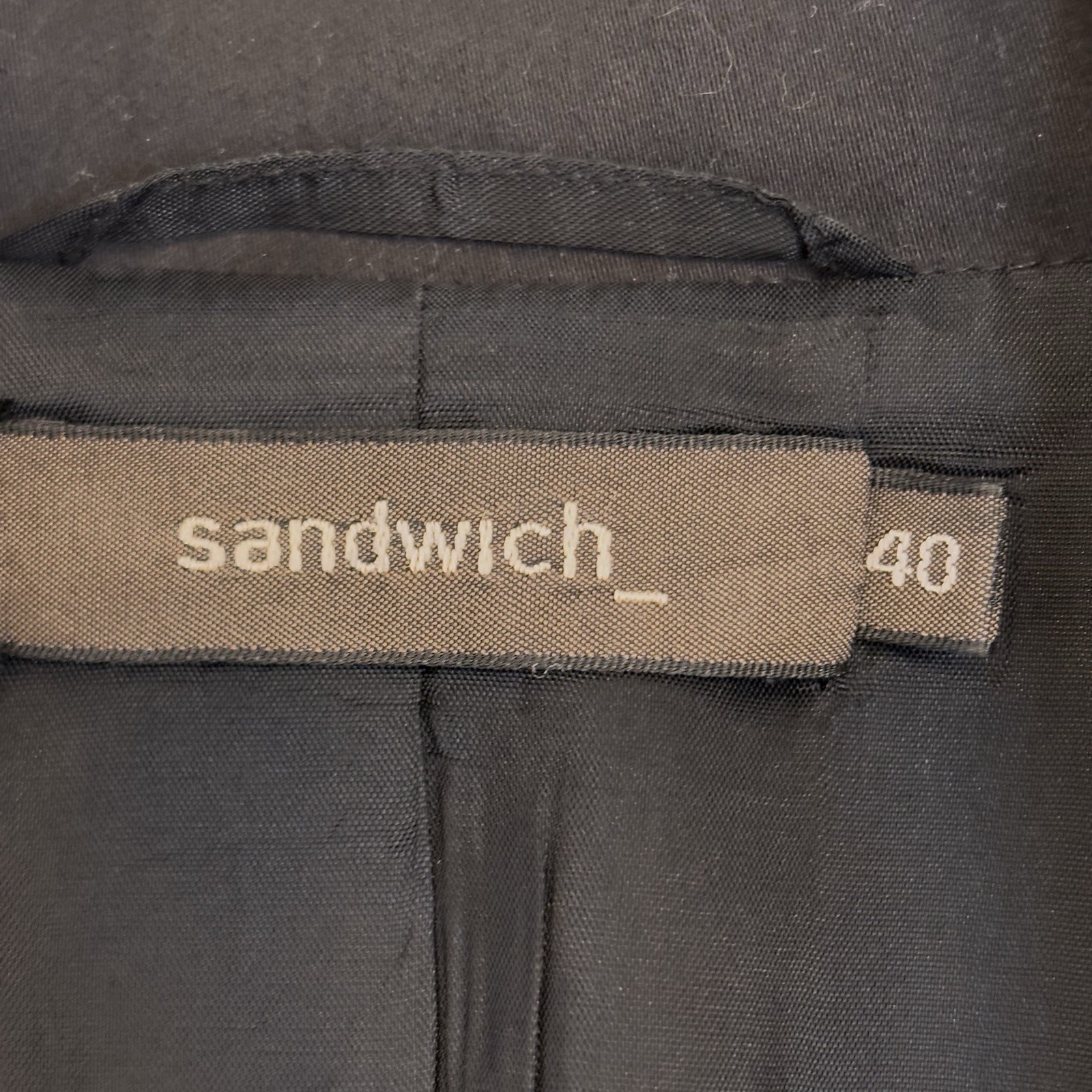 sandwich_ Vintage Edwardian Cropped Blazer Velvet And Silk Ruffle Trim Black 10