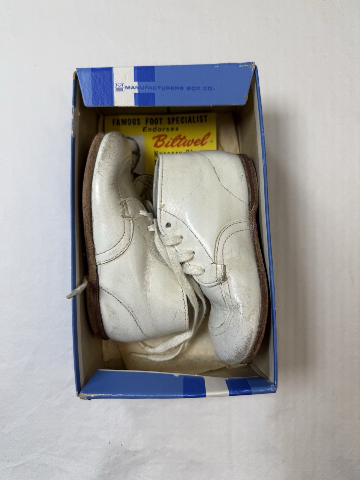 Vtg Baby Shoes Child Life “Expert” White Leather Collectible Lot Authentic 50s