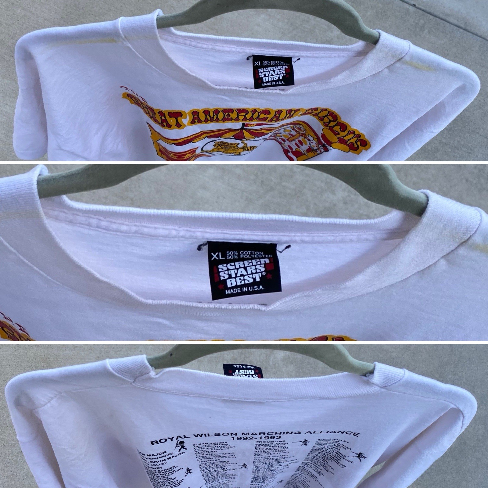 The Great American Circus Royal Wilson Marching Alliance T Shirt 90s XL Vintage