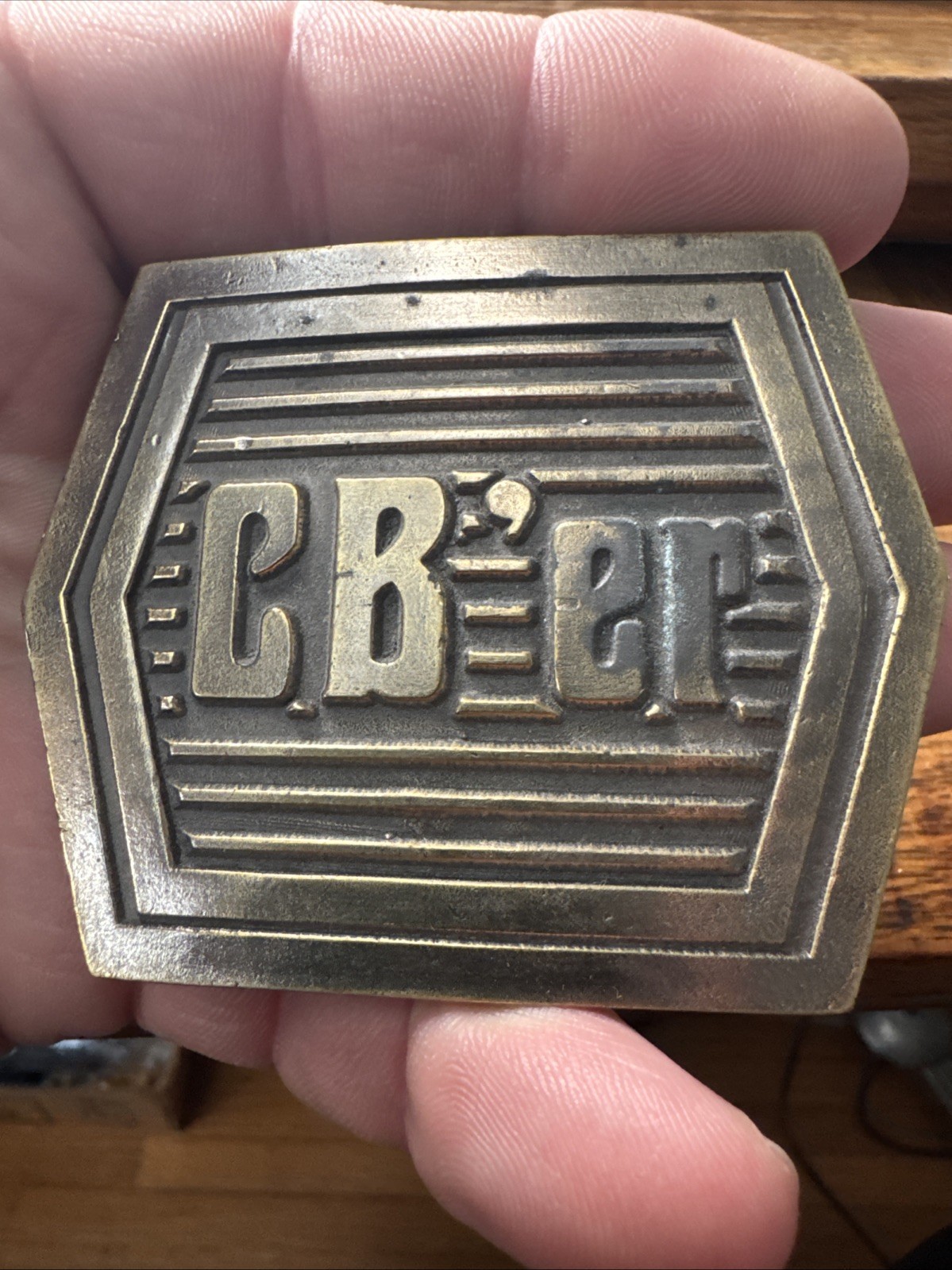 Vintage Old CB Radio Er Cb’er Belt Buckle Wyoming Studio Art Works 1976