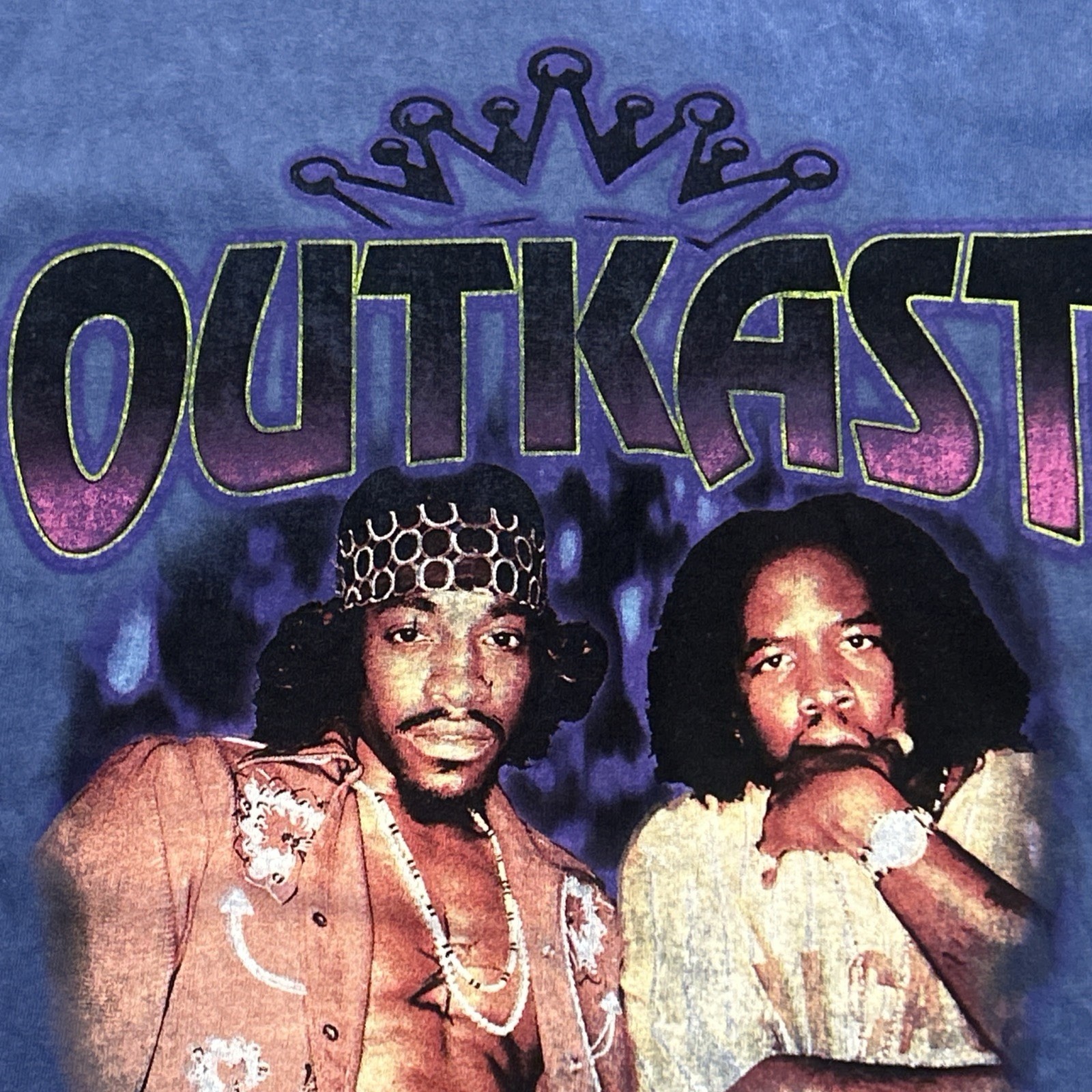 NEW Outkast Graphic T Shirt Adult Medium Retro Hip Hop 90’s Y2K Atlanta Blue