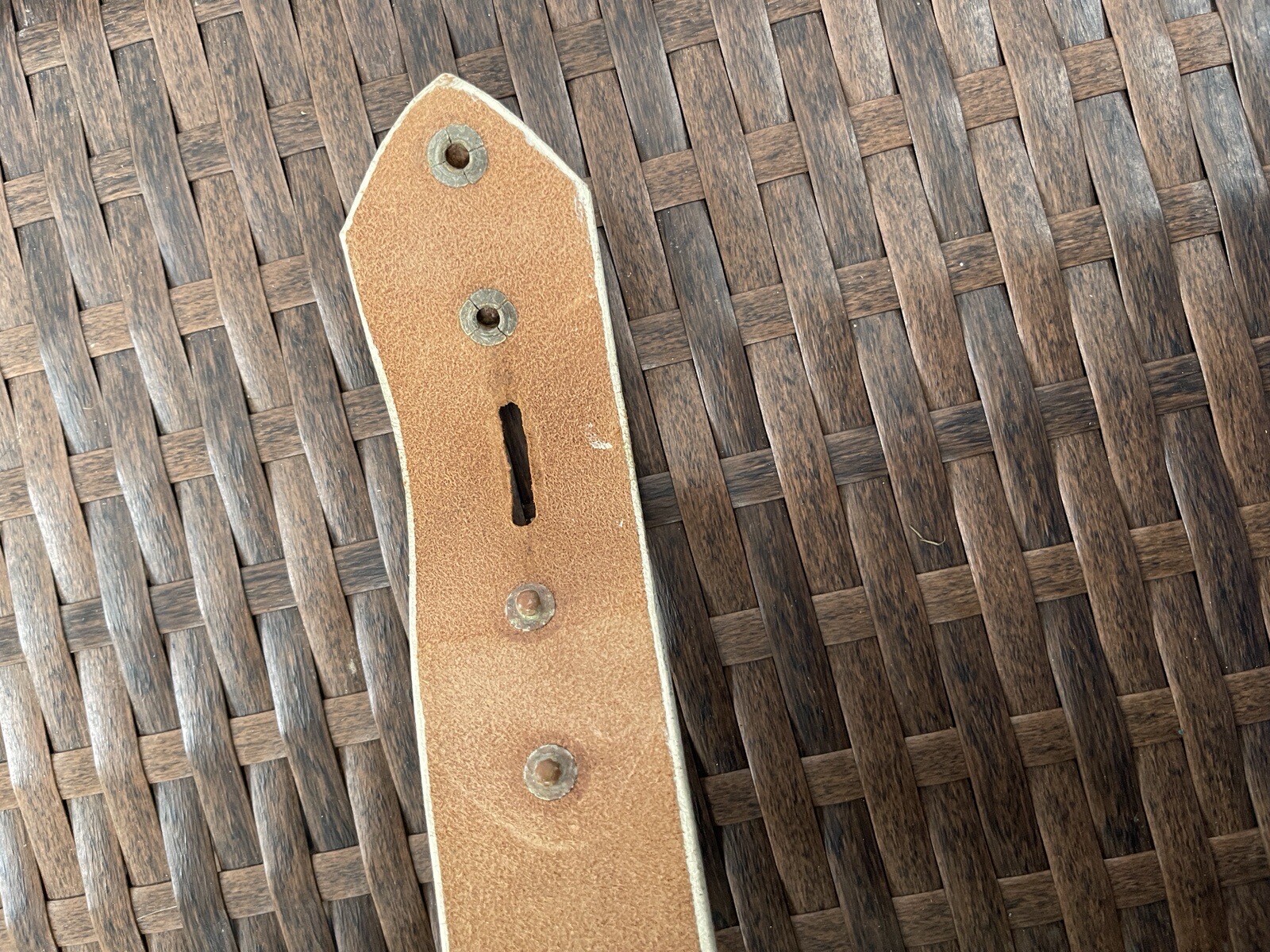 S M Upcycled Leather And Suede Belt Cream Brown By Nyovee 32