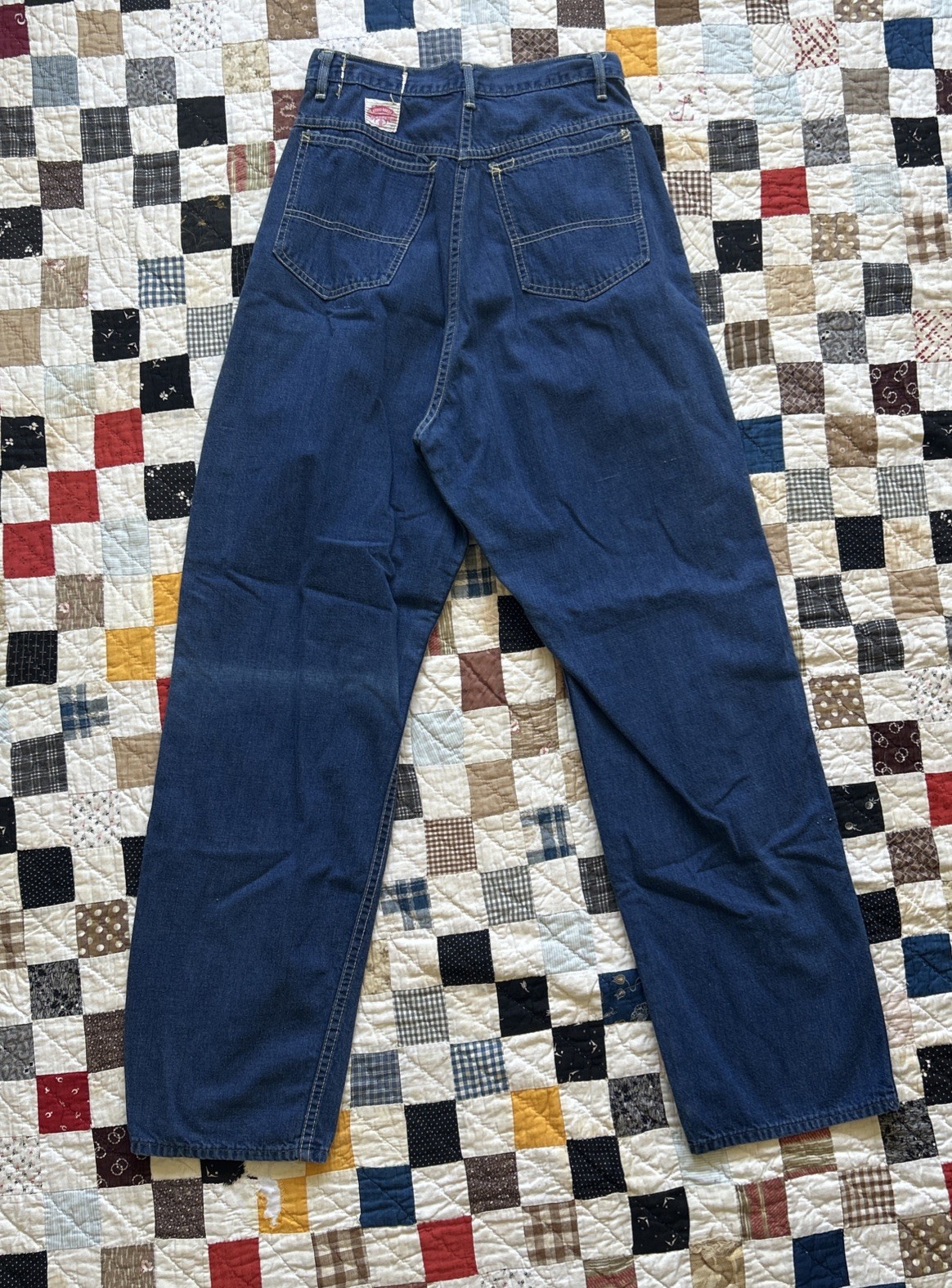 Vintage 50/60s Roundhouse Sanforized Side Zip Workwear Jeans Excellent 26/30