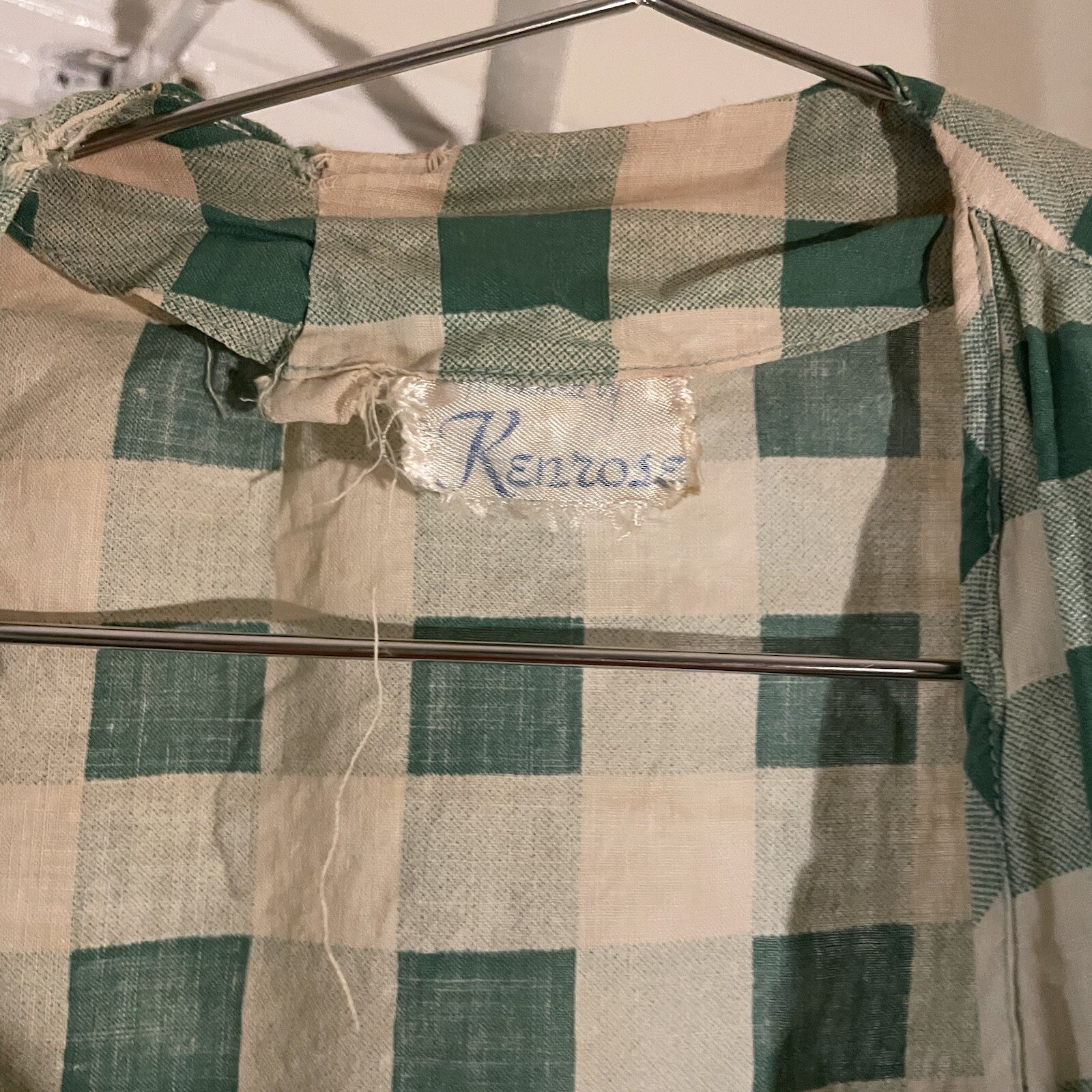 1950s Green Gingham Kenrose Dress Set