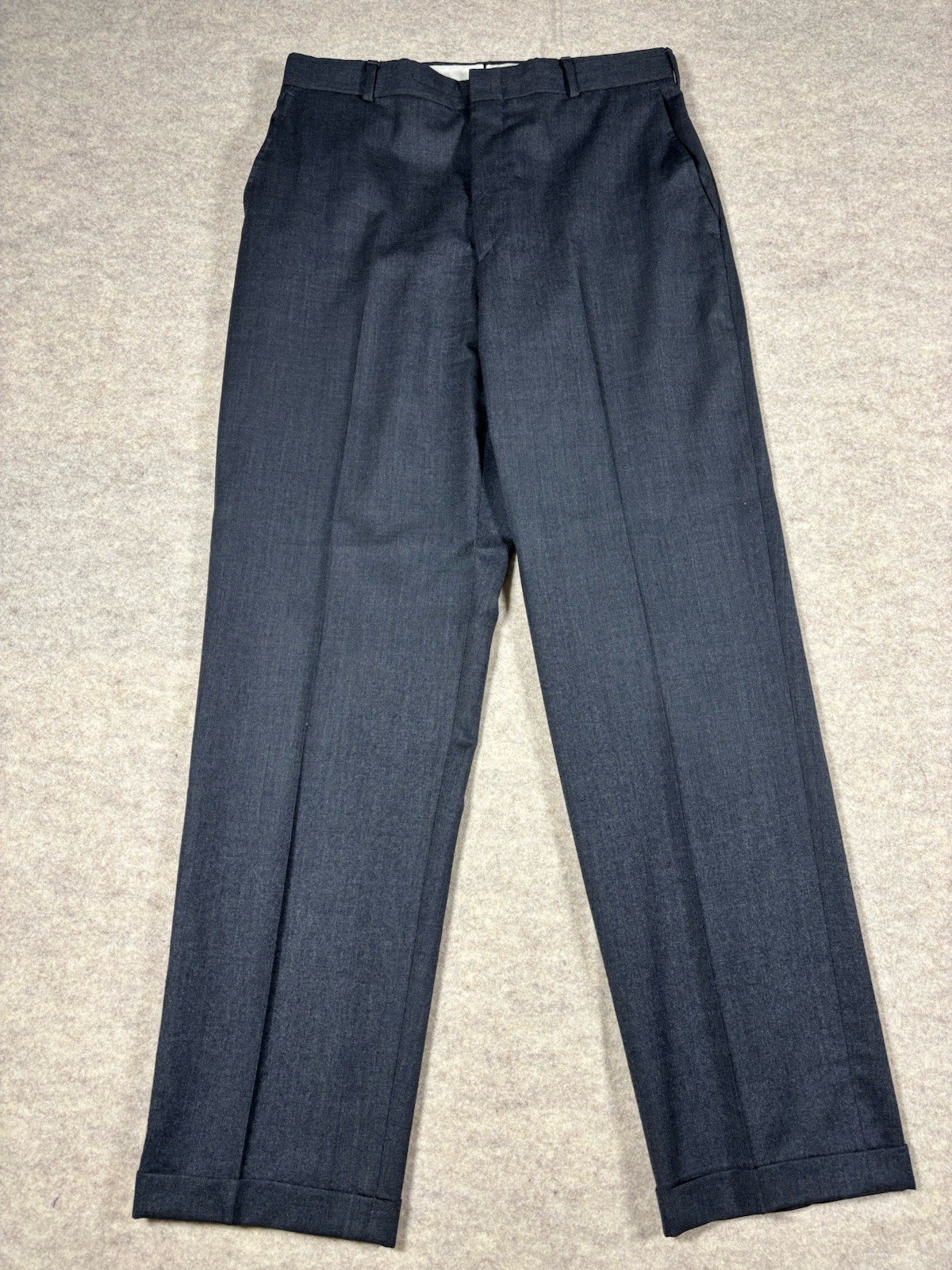 Vintage L.L. Bean 100% Pure Wool Gray Trousers MADE IN USA / 80s-90s Sz 32