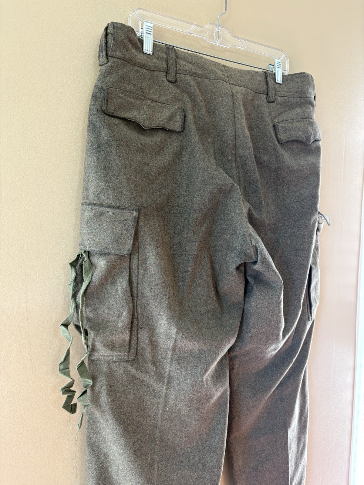1960s Wool Cargos Pants Niemann And Co Military Heavy Field Size 34 Vintage