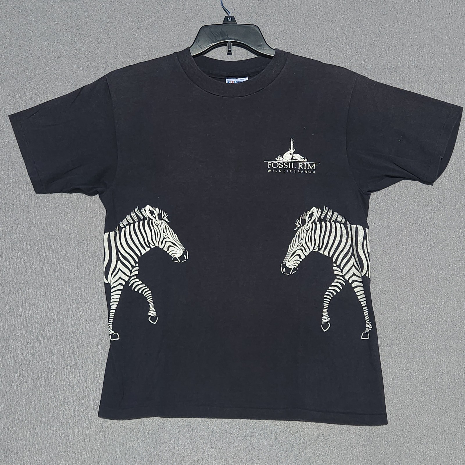 Vintage Hanes Fifty-Fifty Fossil Rim Wildlife Ranch Zebra T-Shirt Men’s L 42-44