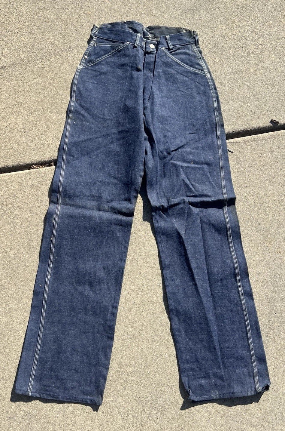 Vintage 50s Denim Long Lasting Dungarees Sanforized Super Denim Pants,29-32