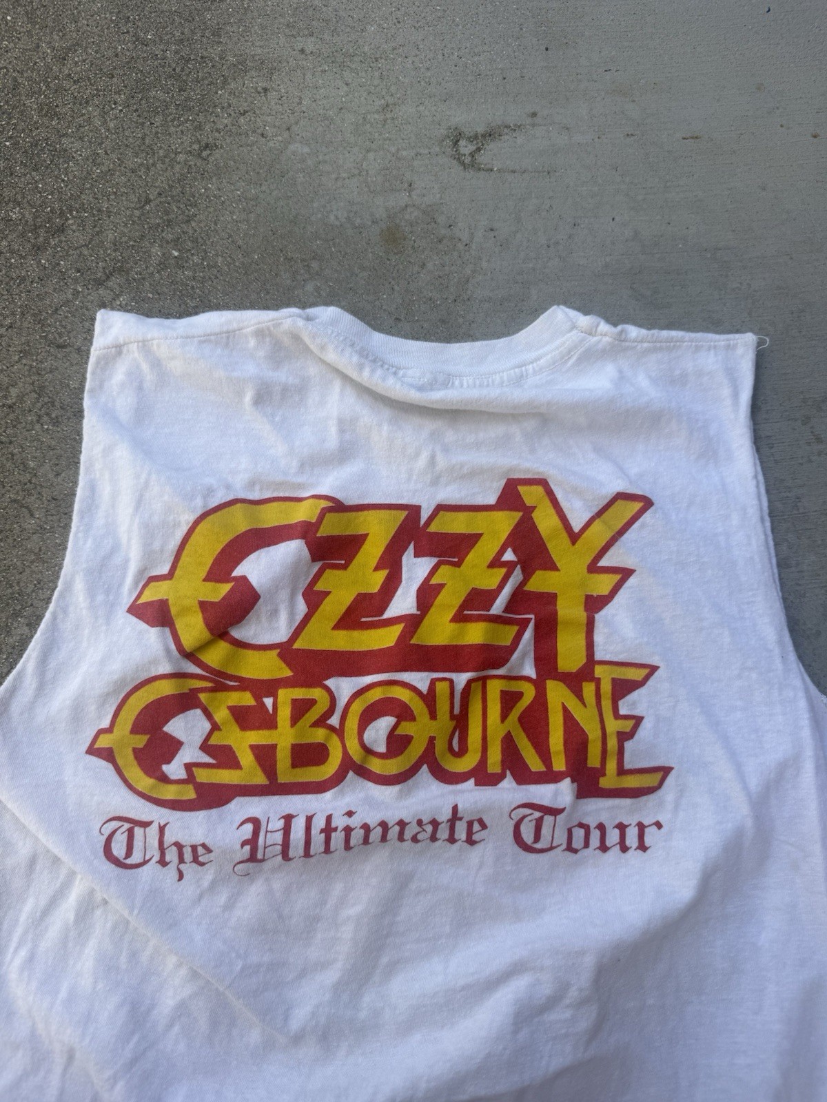 Ozzy Osbourne Shirt Ultimate Sin Tour 1986 Vintage Sleeveless Size Med