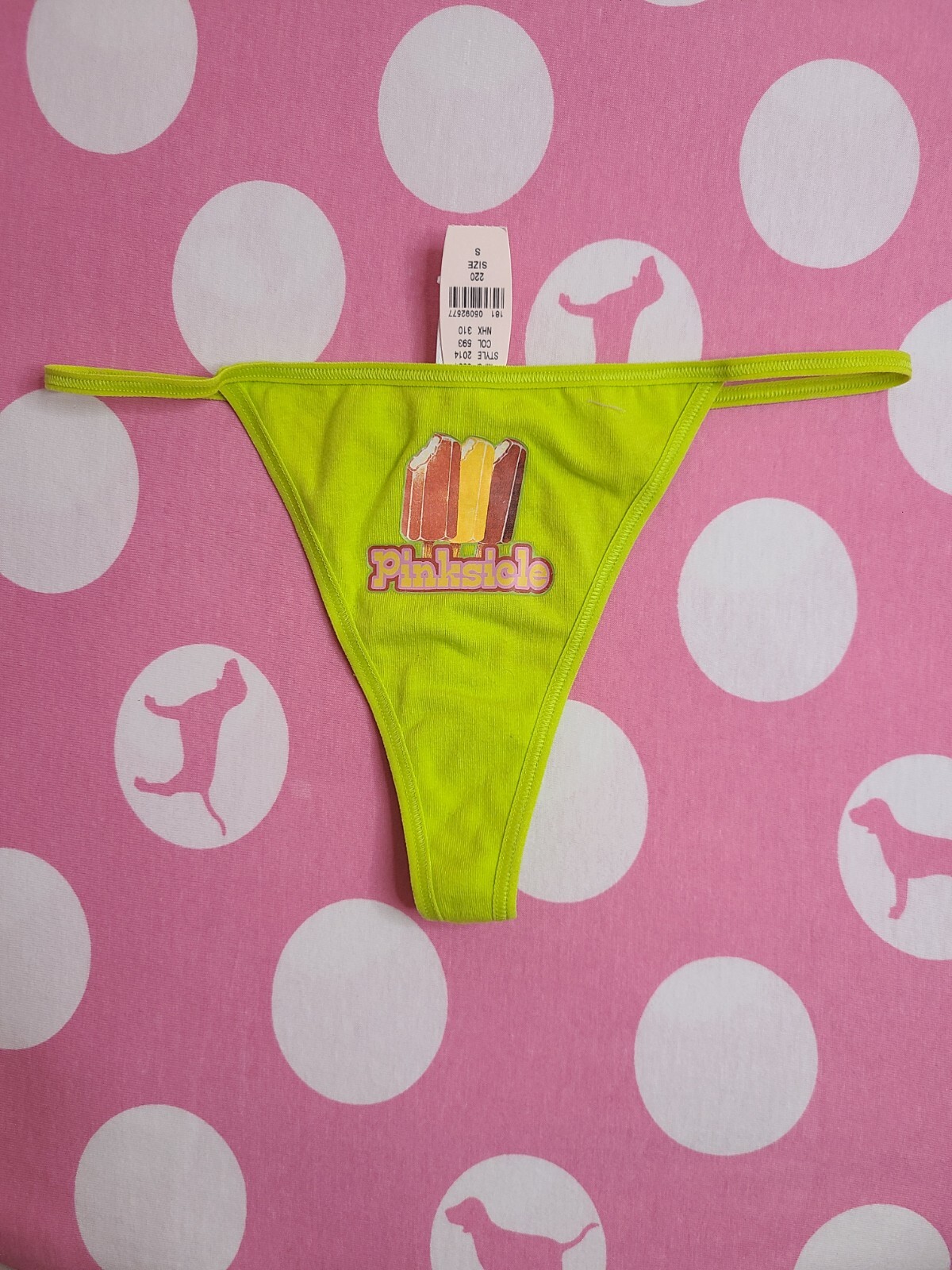 Rare! Victoria’s Secret PINK Vintage Y2K Graphic Cotton Thong Small NWT