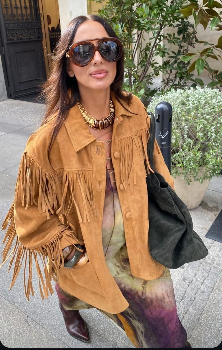 #COACHELLAFEST #STAGECOACH Vintage Suede Fringed Jacket, Minnetoka, Men’s LARGE