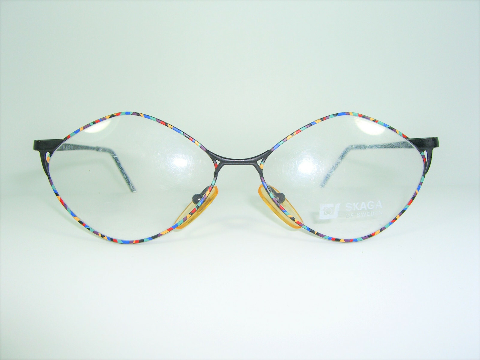 Skaga, eyeglasses, diamond, square, oval, frames, NOS, hyper vintage, very rare