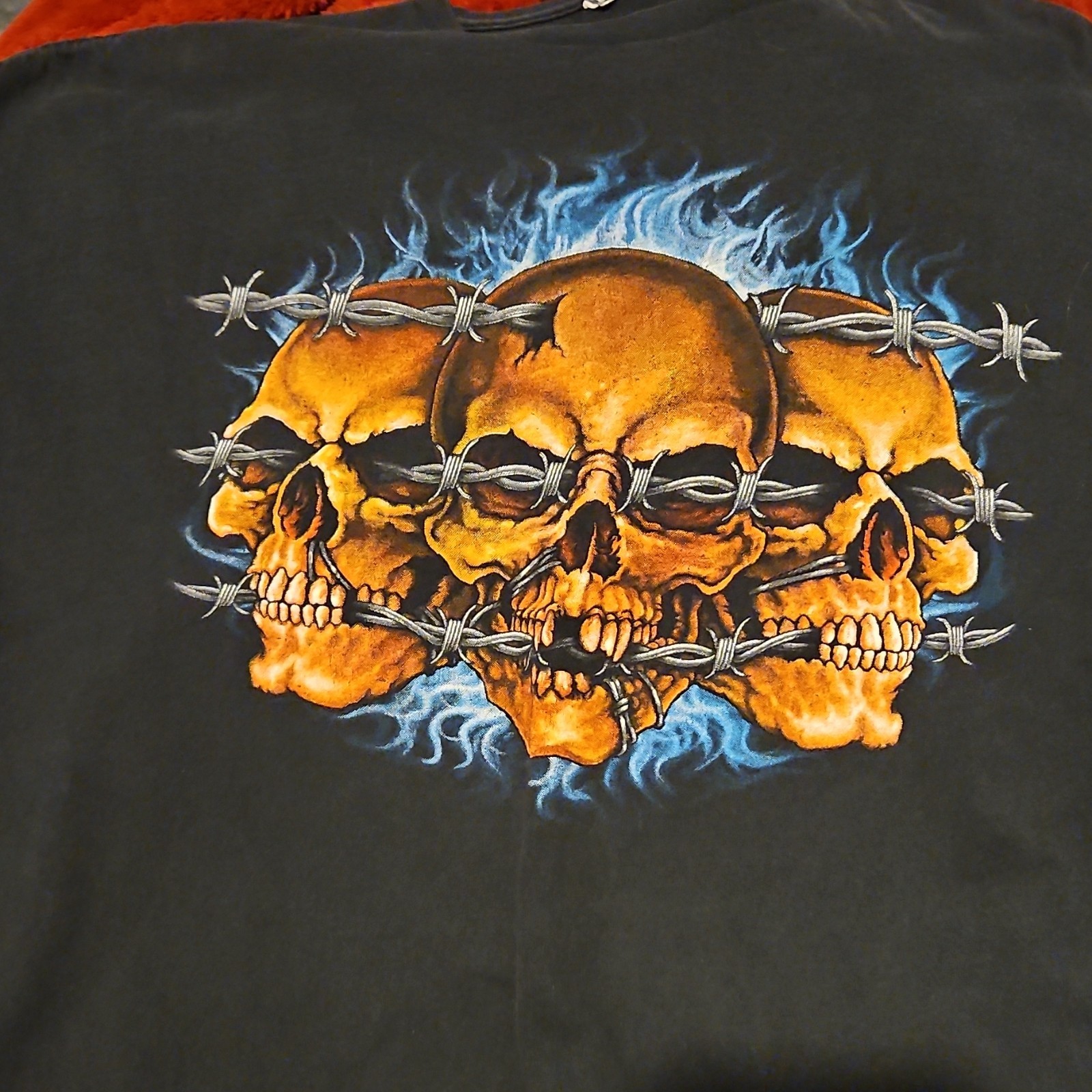 Delta Pro Weight Skull Graphic Men’s Vintage Short Sleeve T-Shirt Black 2XL