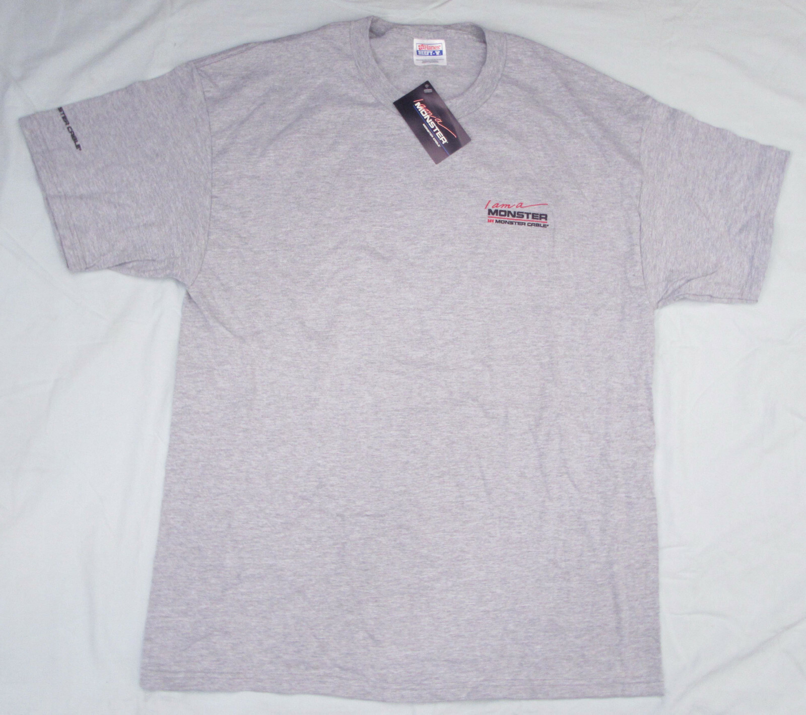 Monster Cable Vintage T-shirt Mens Gray Large – New Old Stock, Free Shipping
