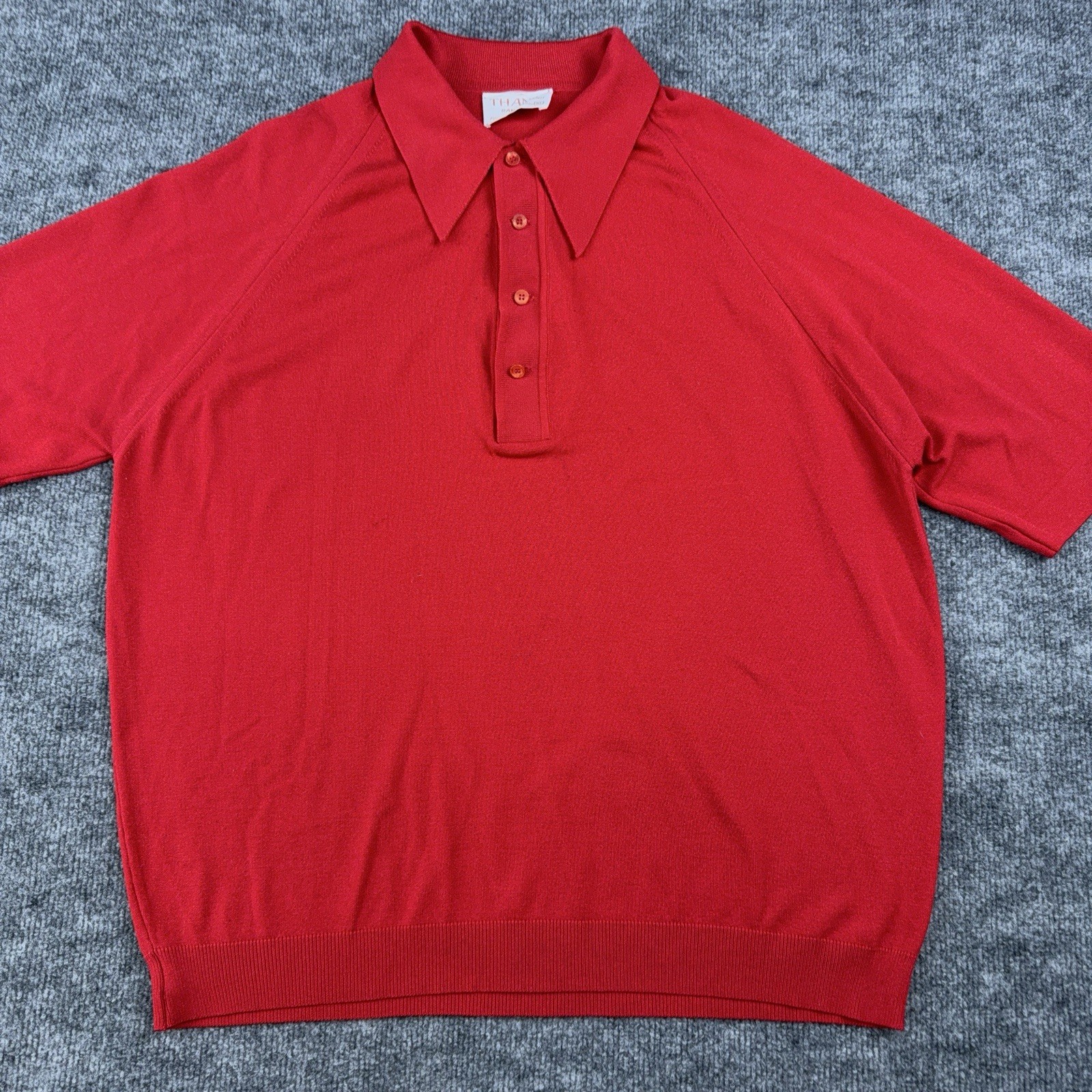 Vtg 60s 70s Thane Ban Lon Dagger Pointed Collar Men’s XL Nylon Retro Disco