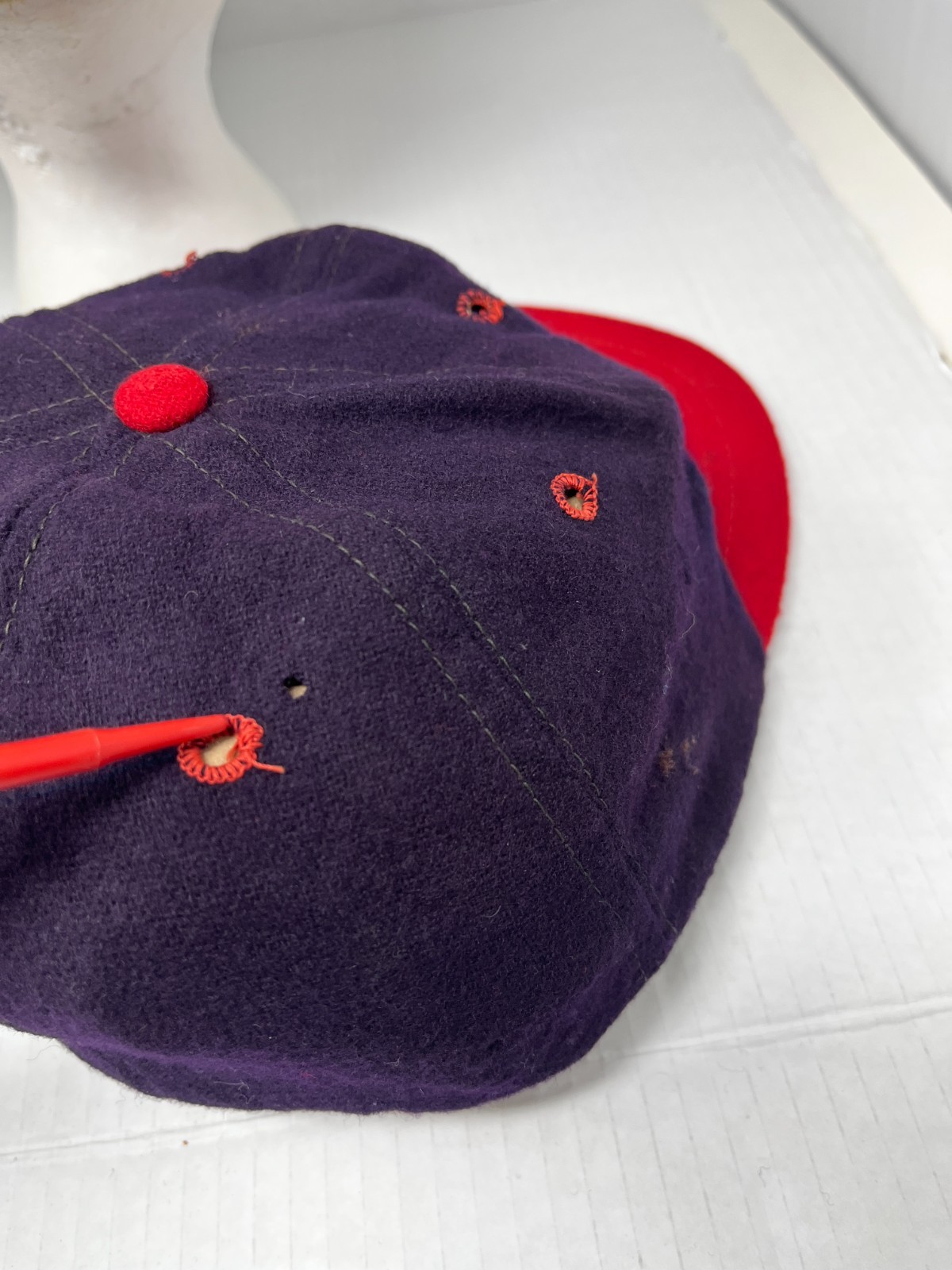 50s Baseball Cap Youth Local Boosters Pony League La Mirada Ca. By FunKap Wool