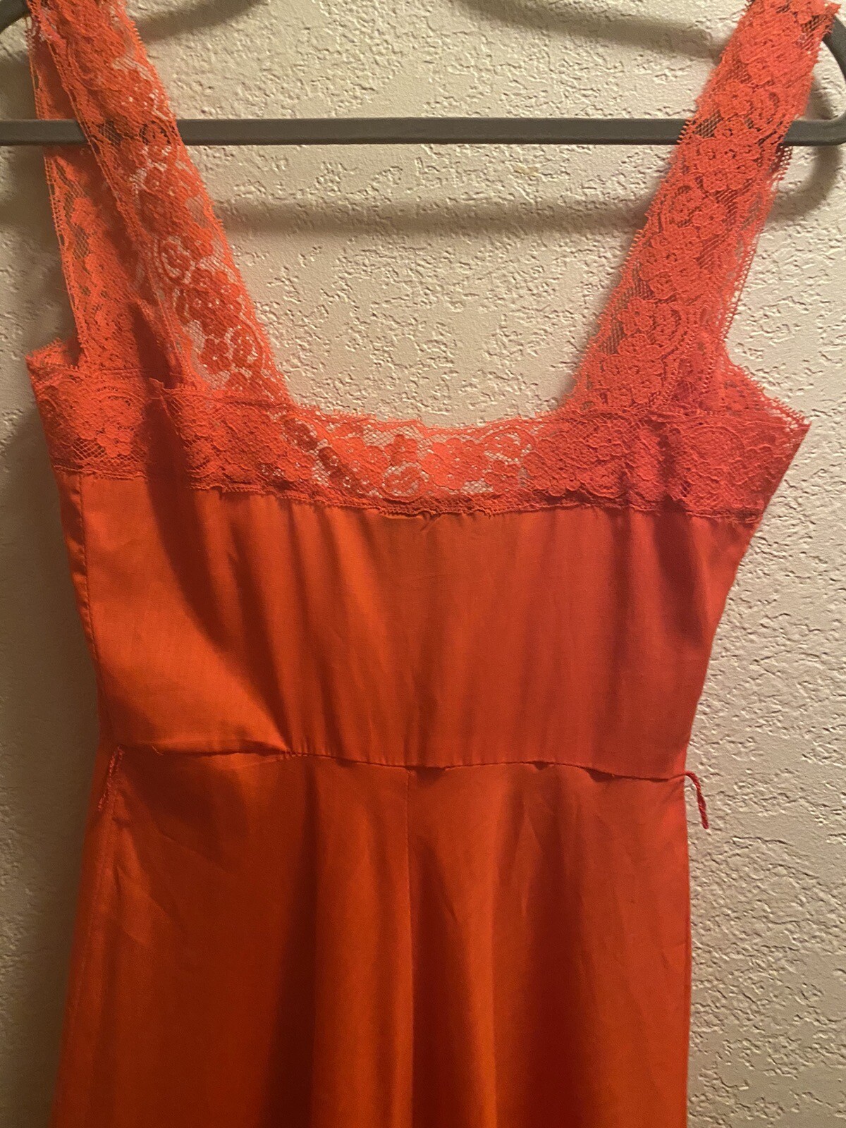 Vintage 70s Climax by David Howard Cotton And Lace Maxi Dress Size 3
