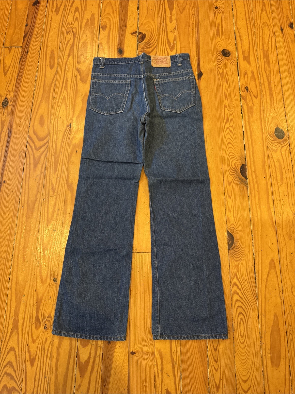 1980 Vintage Levis 517 0217 Boot Cut Jeans Talon 42 Zip Red Tab Size 31×30