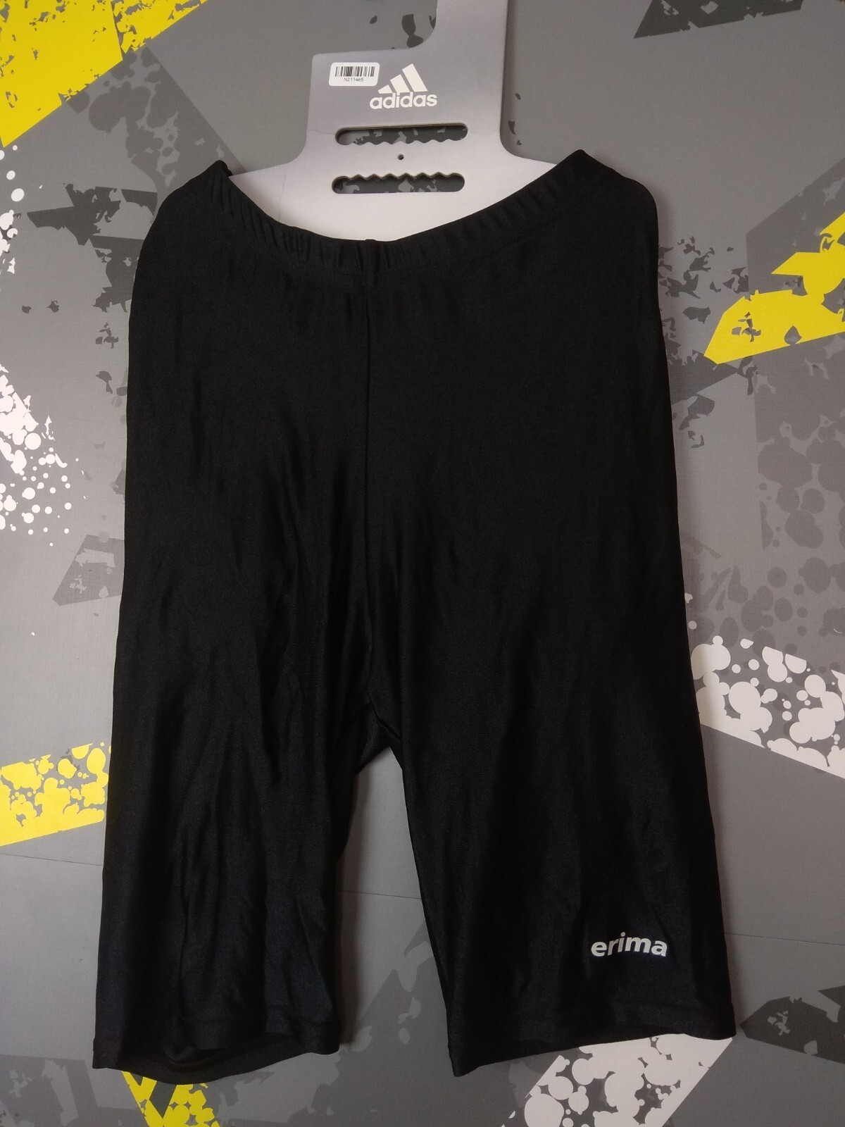Erima Vintage Cycling Shorts Black Polyester Mens Size S ig93