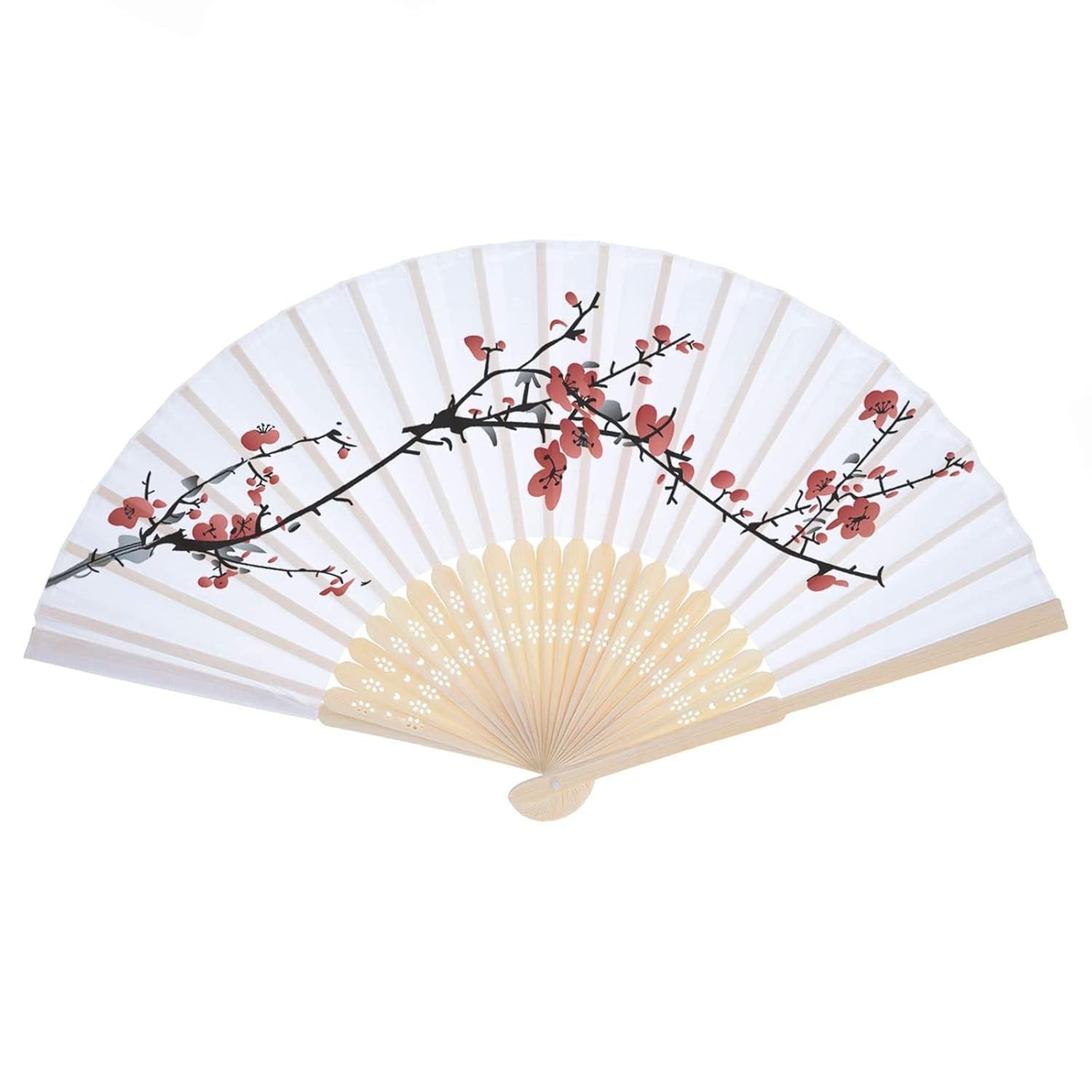 120 Pack White Handheld Folding Fans – Wedding Party Favors