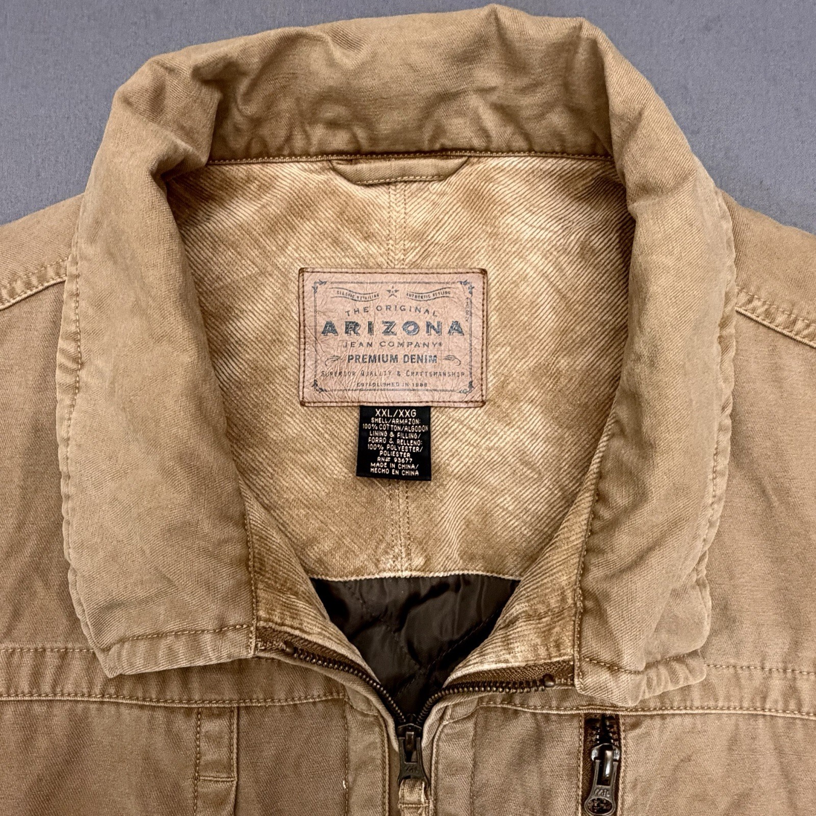 Arizona Jean Co Men’s XXL Brown Canvas Barn Field Chore Jacket